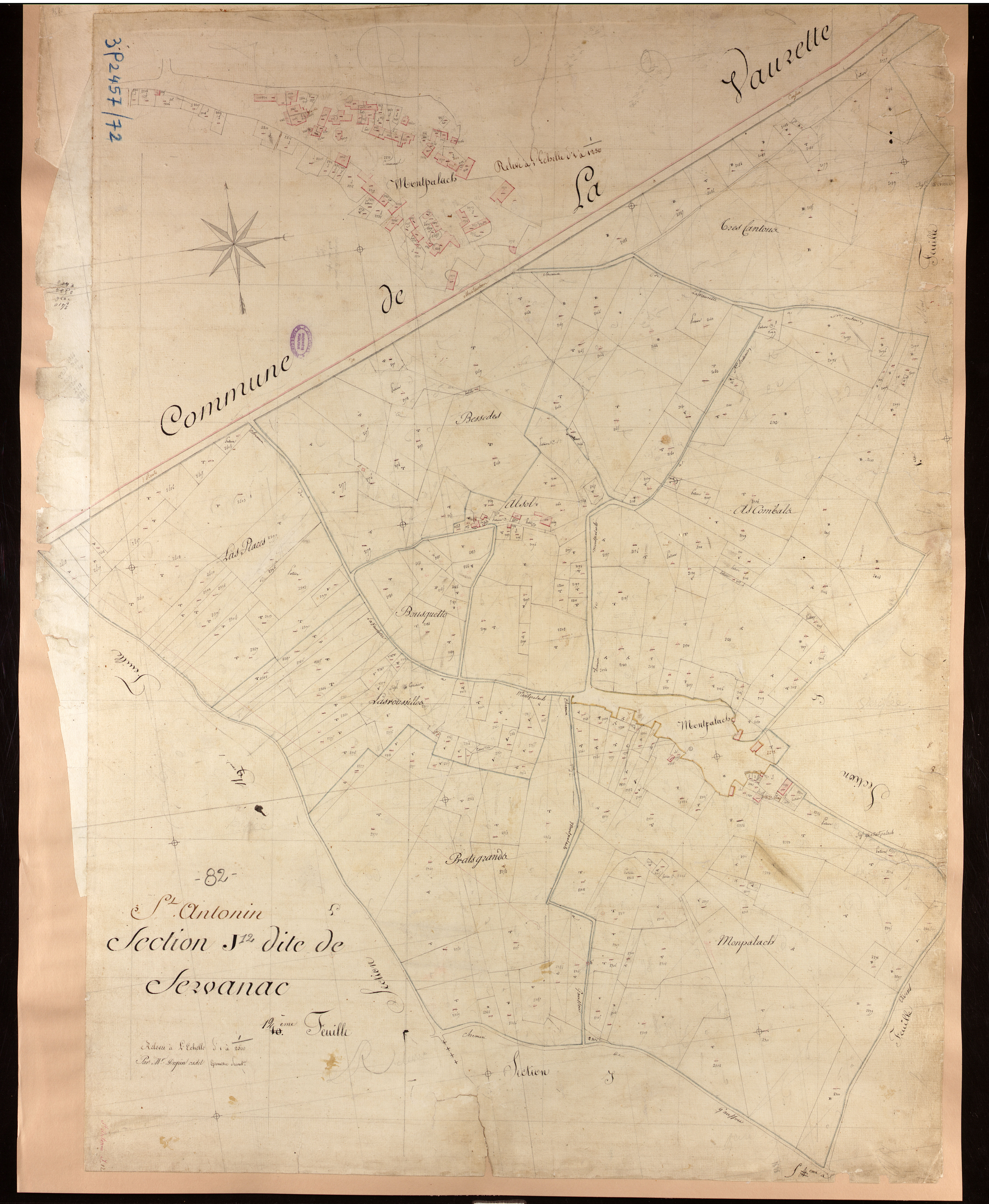 Saint-Antonin-Noble-Val - Section I - Servanac, 12e feuille