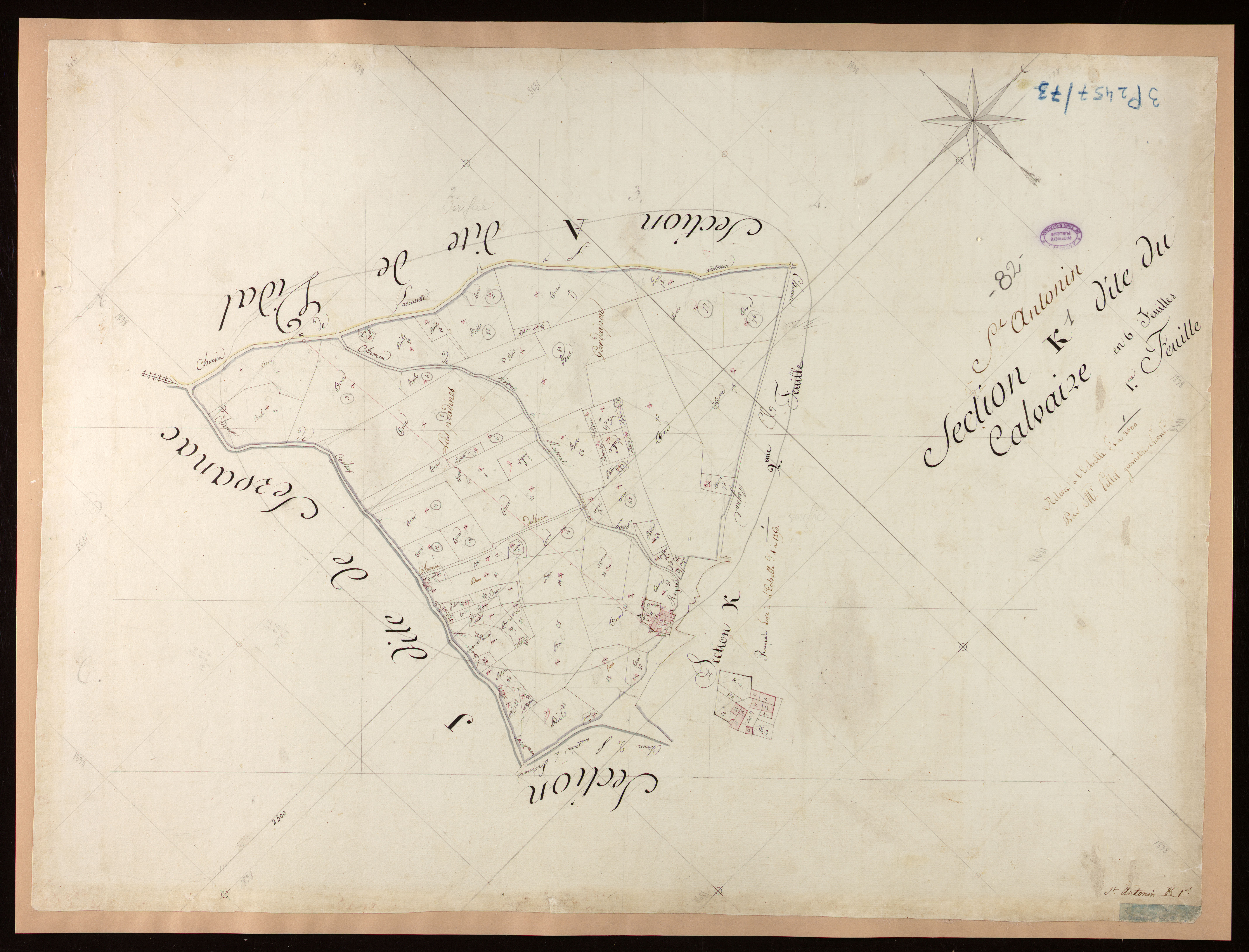 Saint-Antonin-Noble-Val - Section K - Le Calvaire, 1ère feuille