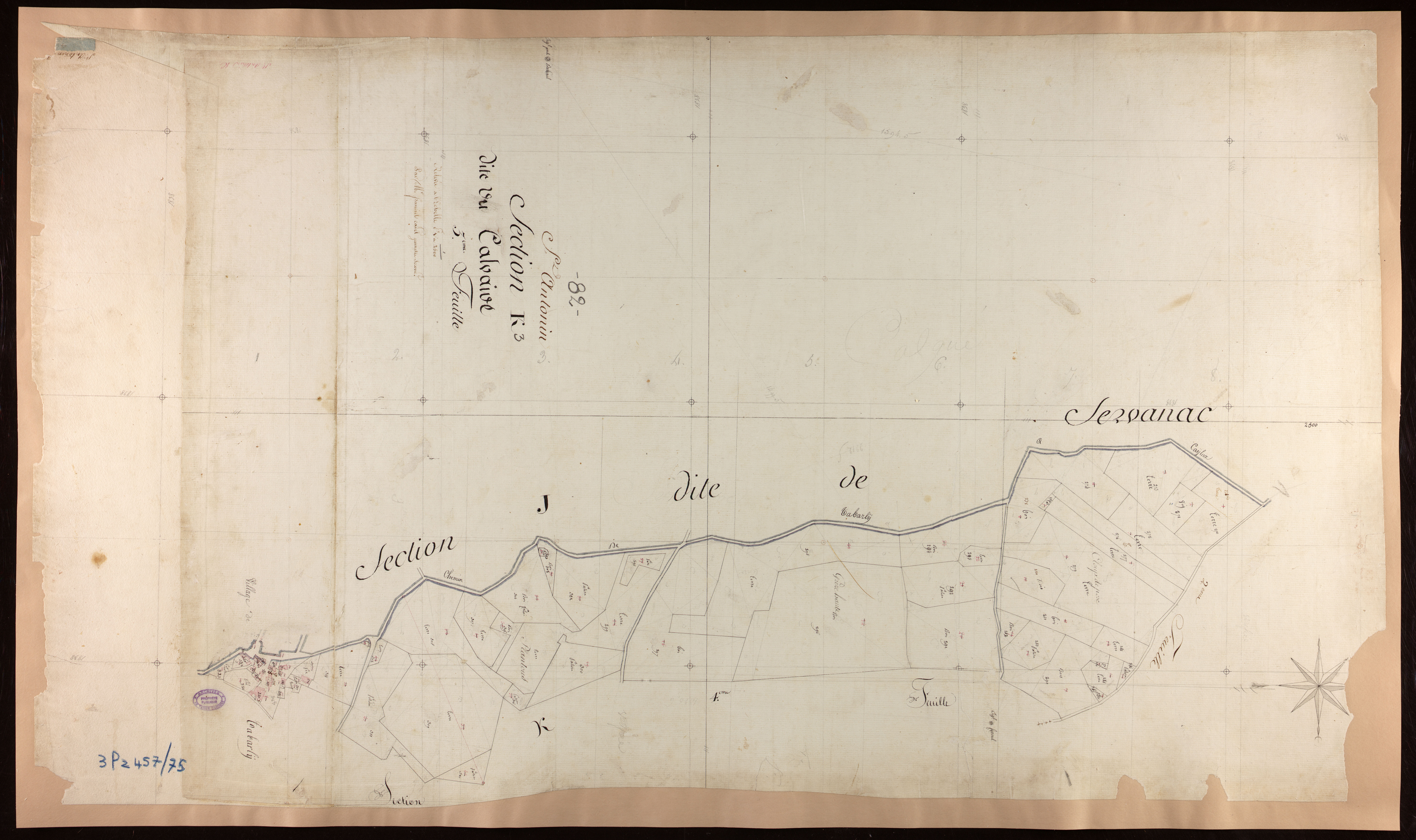 Saint-Antonin-Noble-Val - Section K - Le Calvaire, 3e feuille
