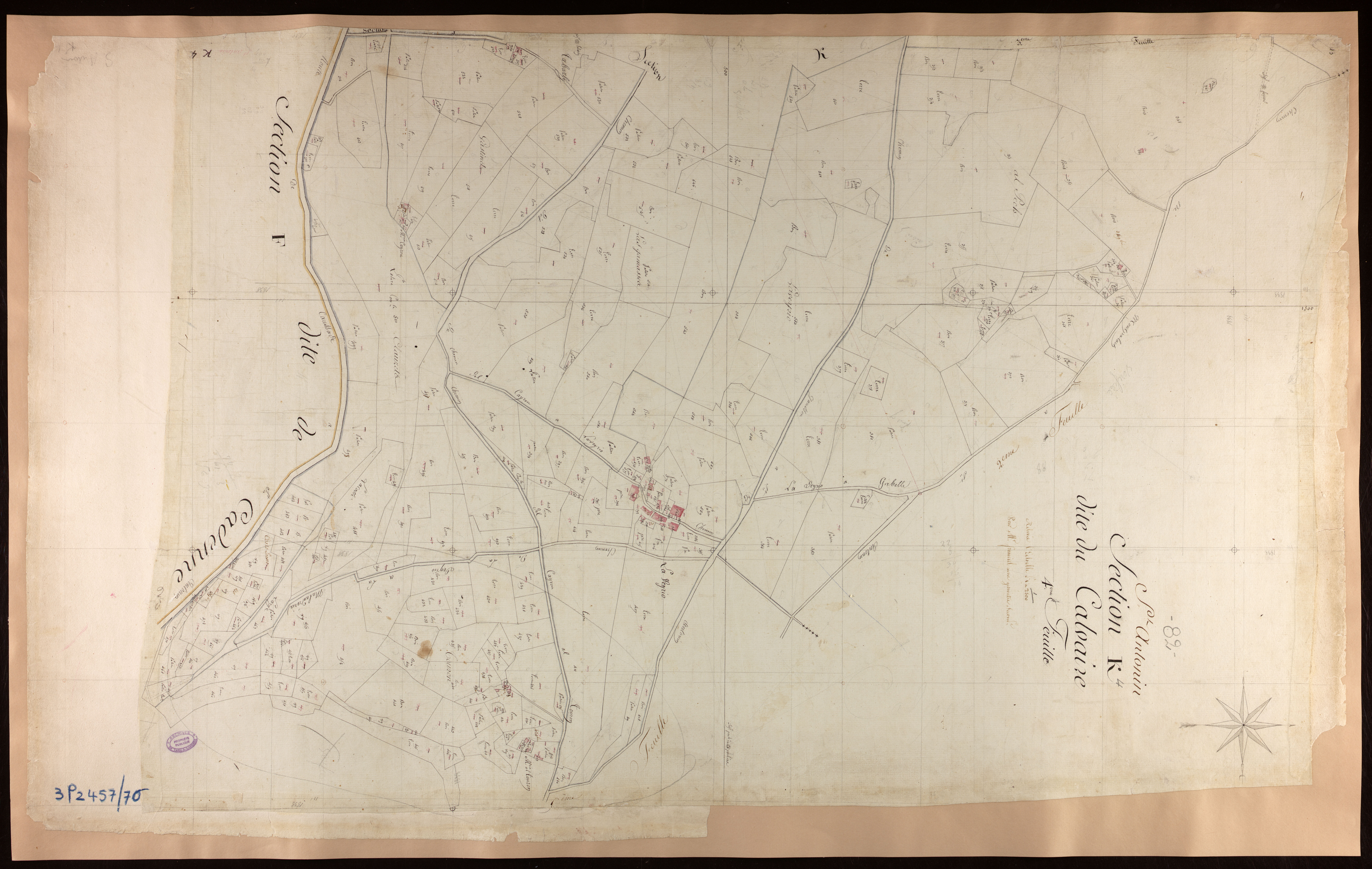 Saint-Antonin-Noble-Val - Section K - Le Calvaire, 4e feuille