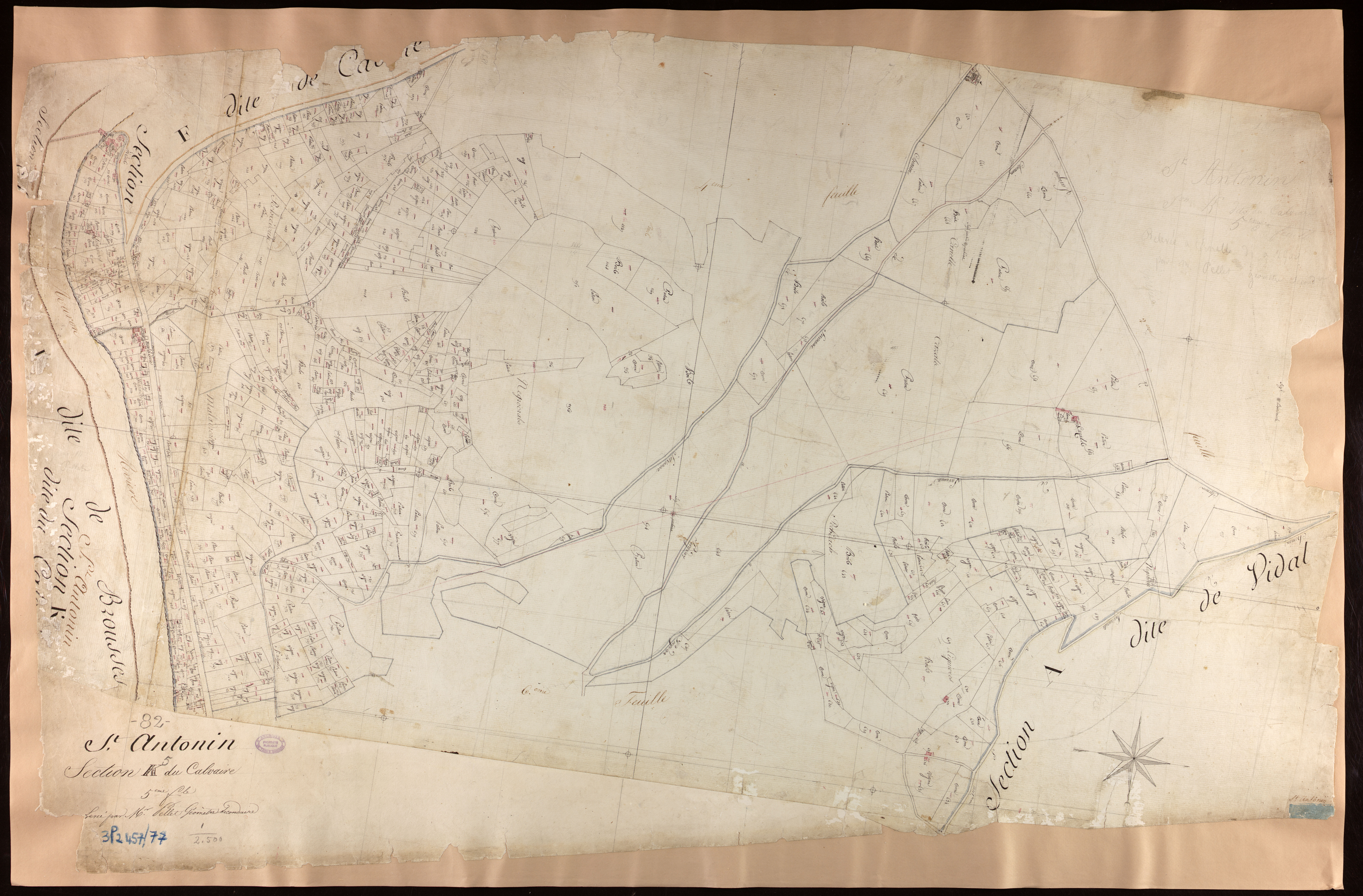 Saint-Antonin-Noble-Val - Section K - Le Calvaire, 5e feuille