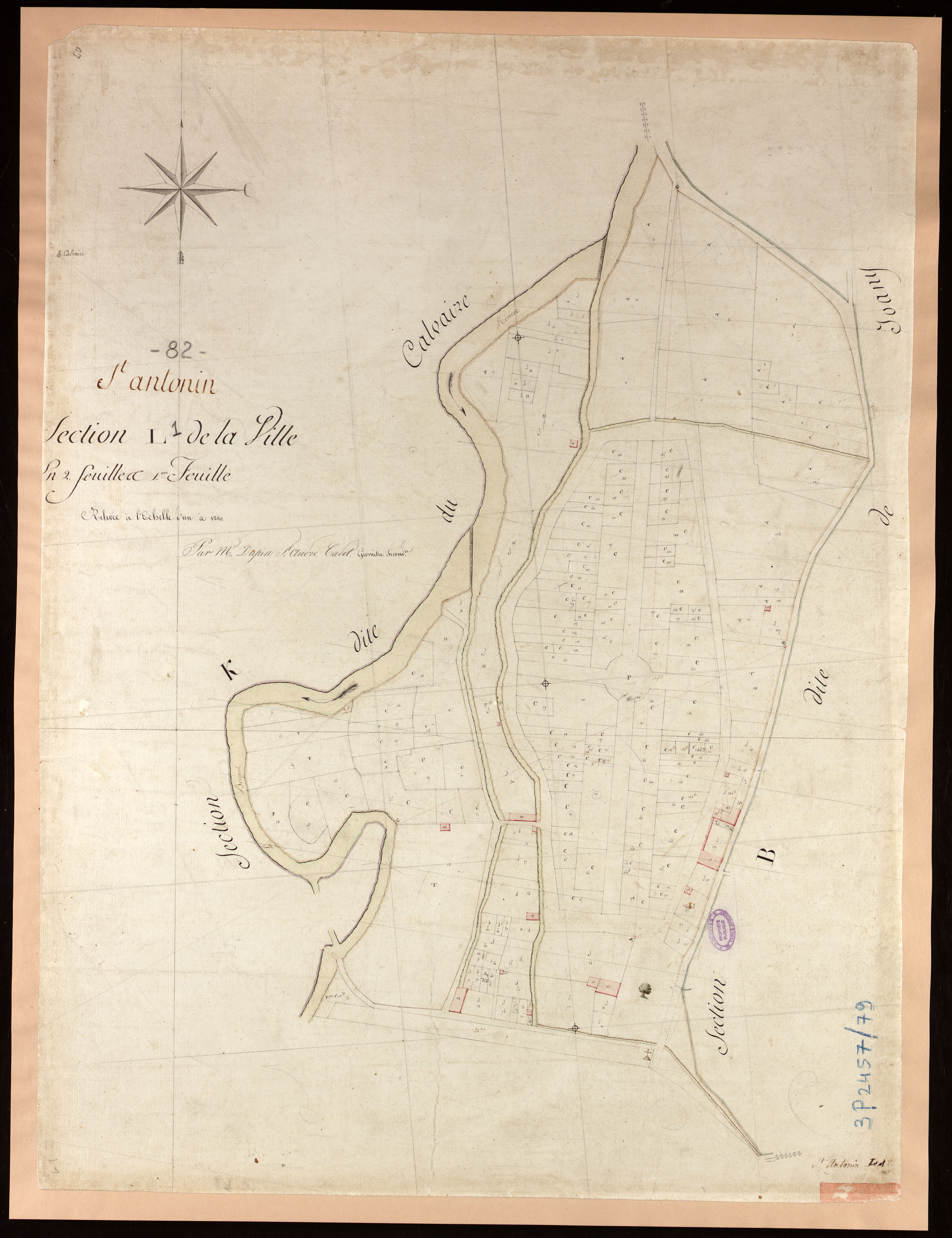 Saint-Antonin-Noble-Val - Section L - La Ville, 1ère feuille