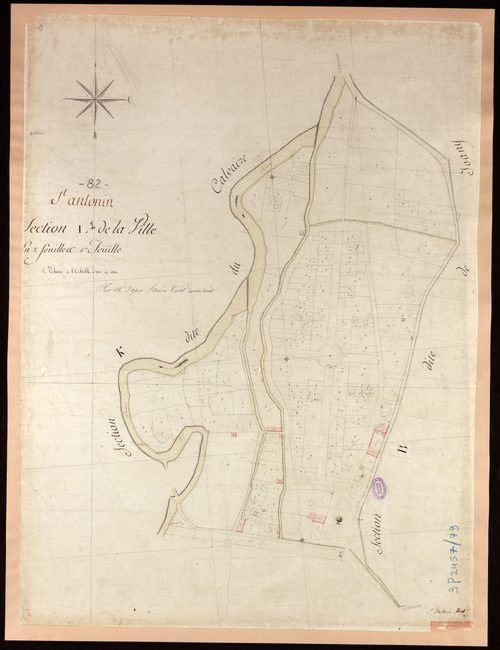 Saint-Antonin-Noble-Val - Section L - La Ville, 1ère feuille