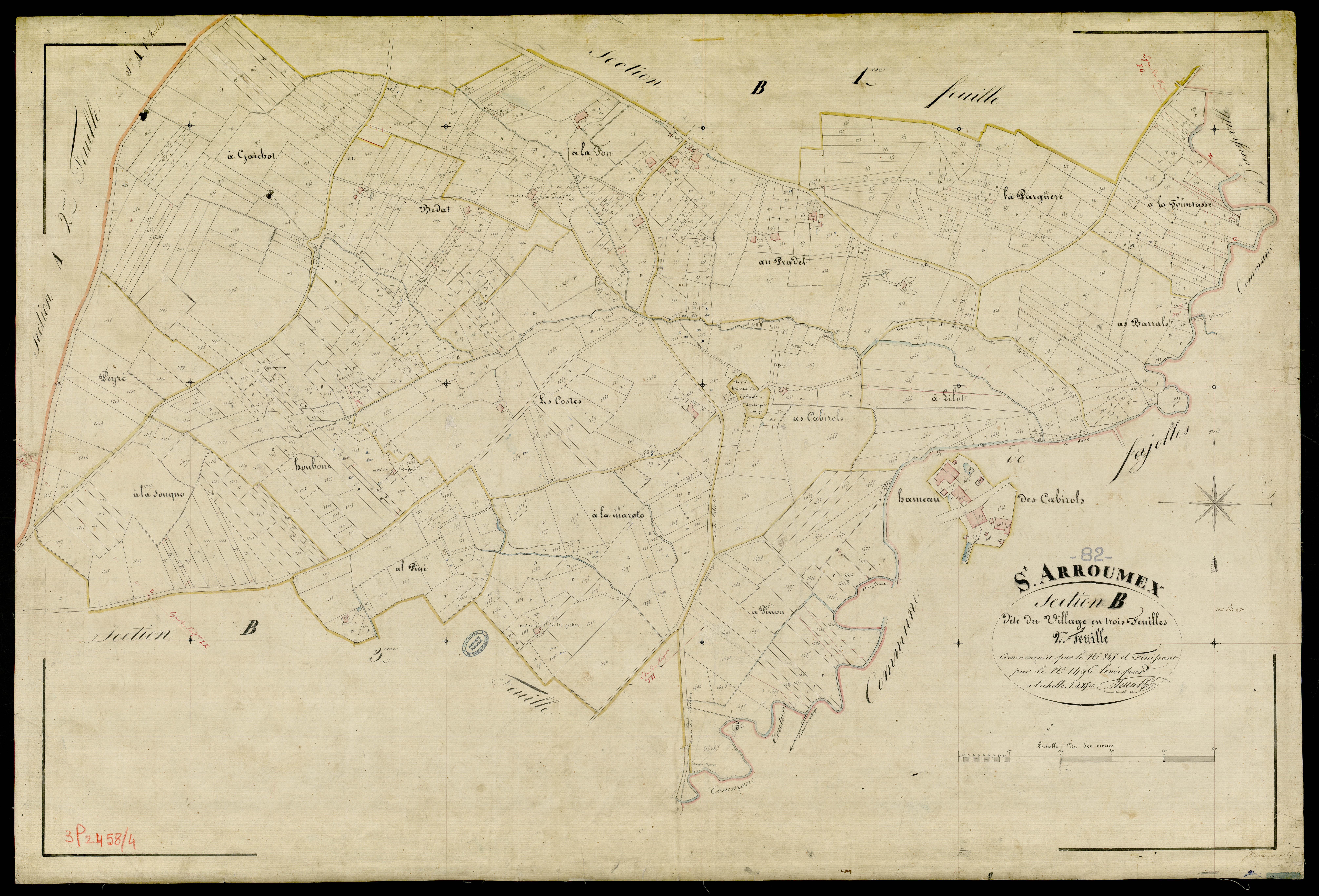 Saint-Arroumex - Section B - Le Village, 2e feuille