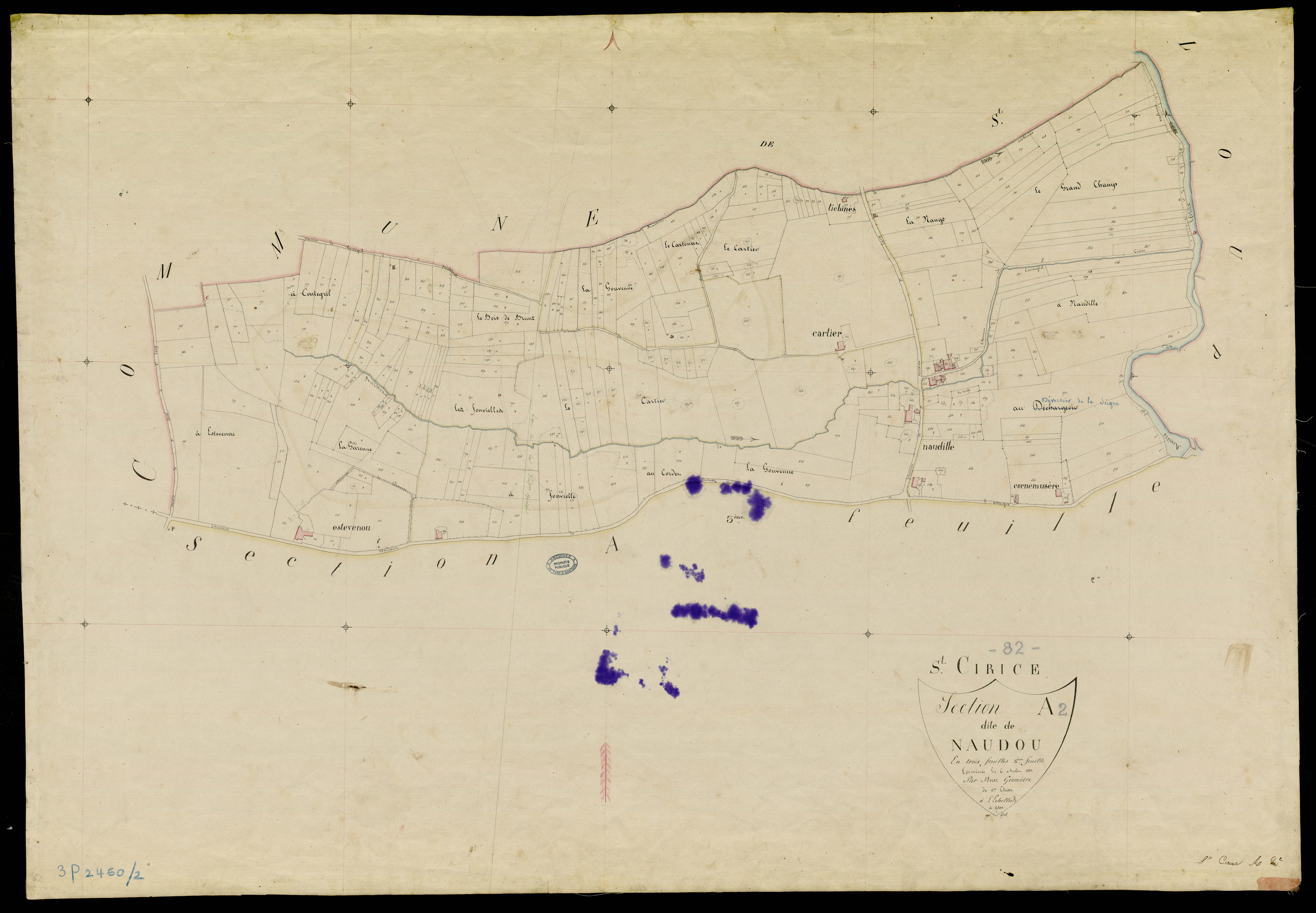 Saint-Cirice - Section A - Naudou, 2e feuille