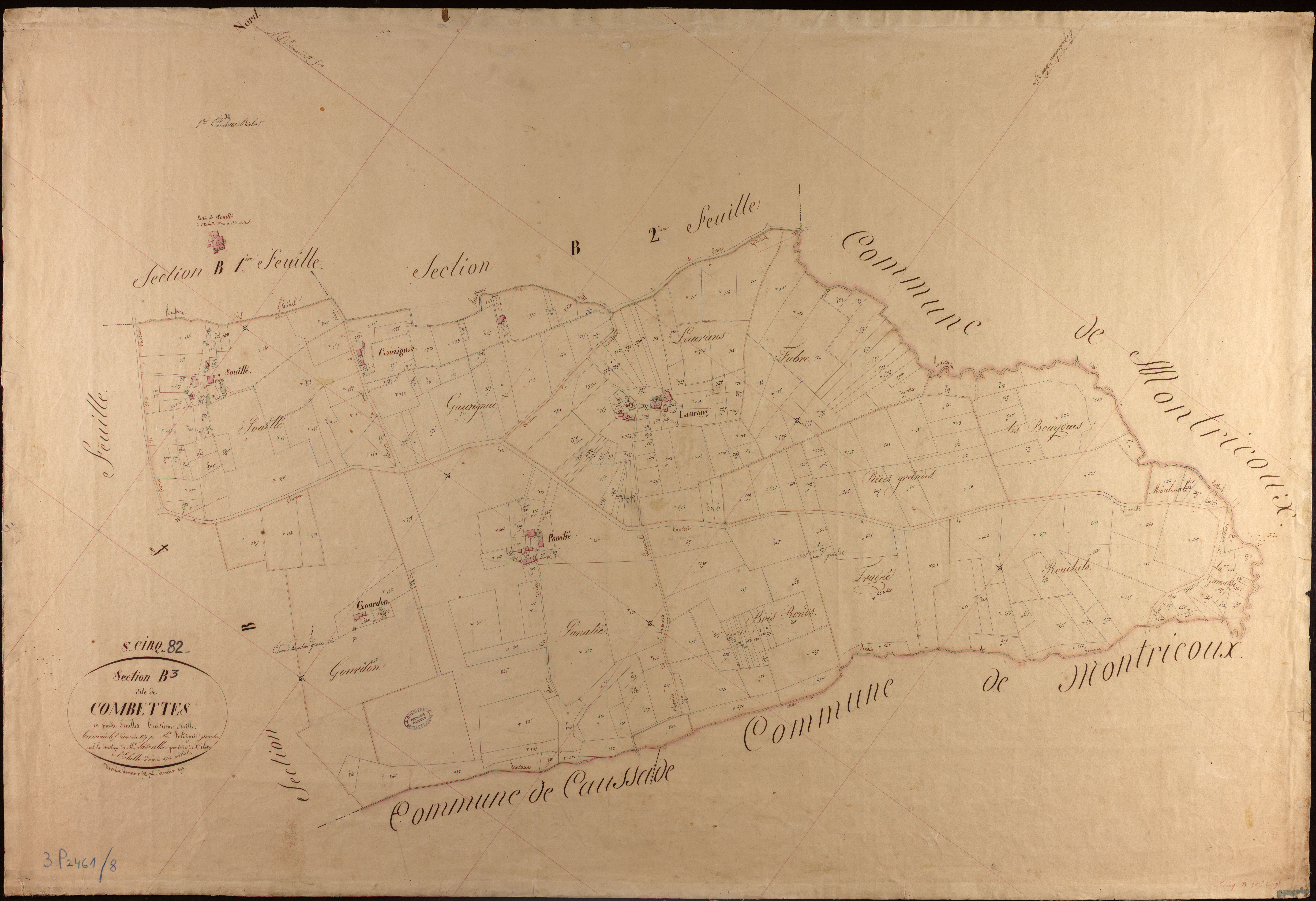 Saint-Cirq - Section B - Combettes, 3e feuille