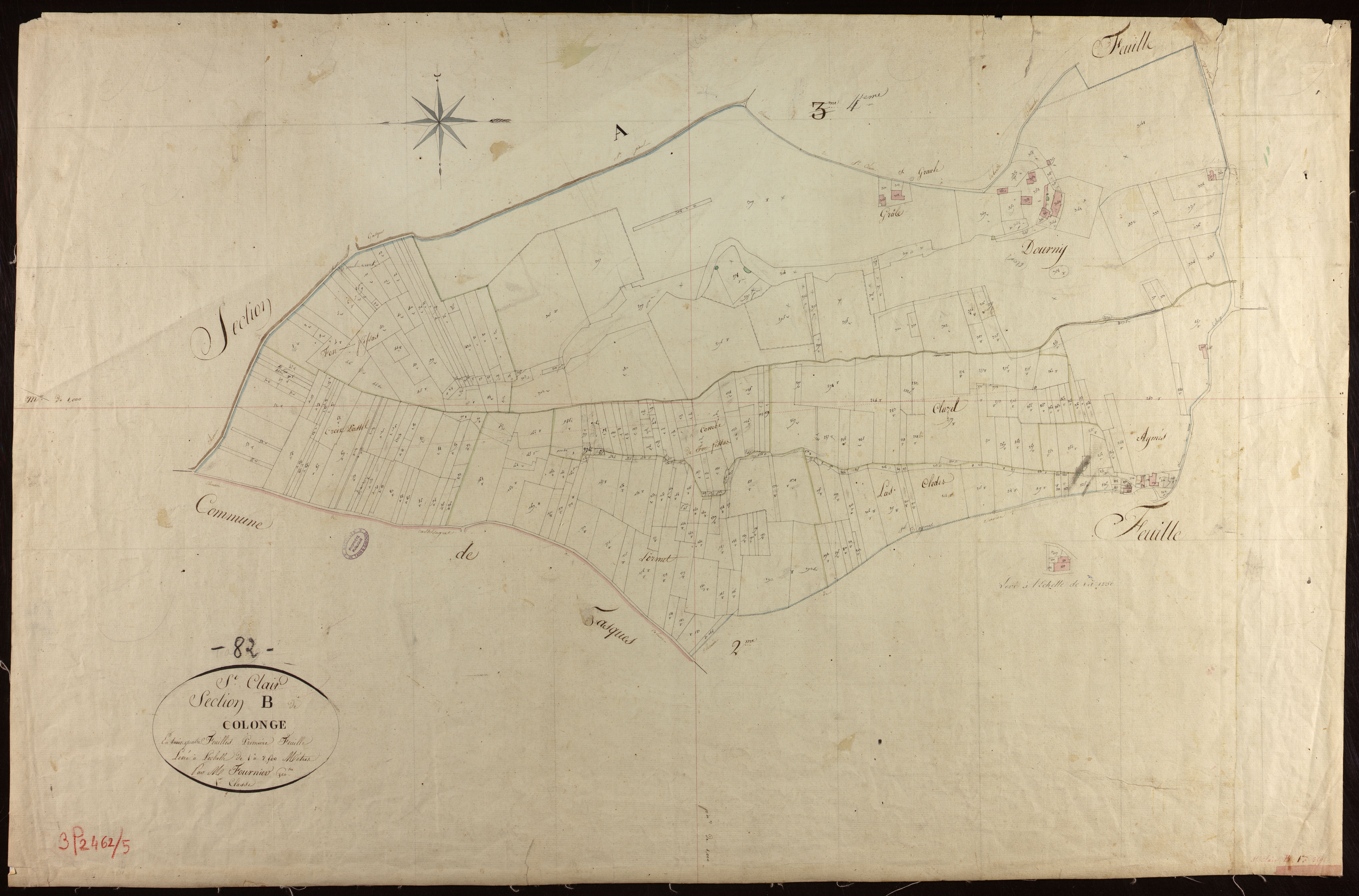 Saint-Clair - Section B - Colonge, 1ère feuille