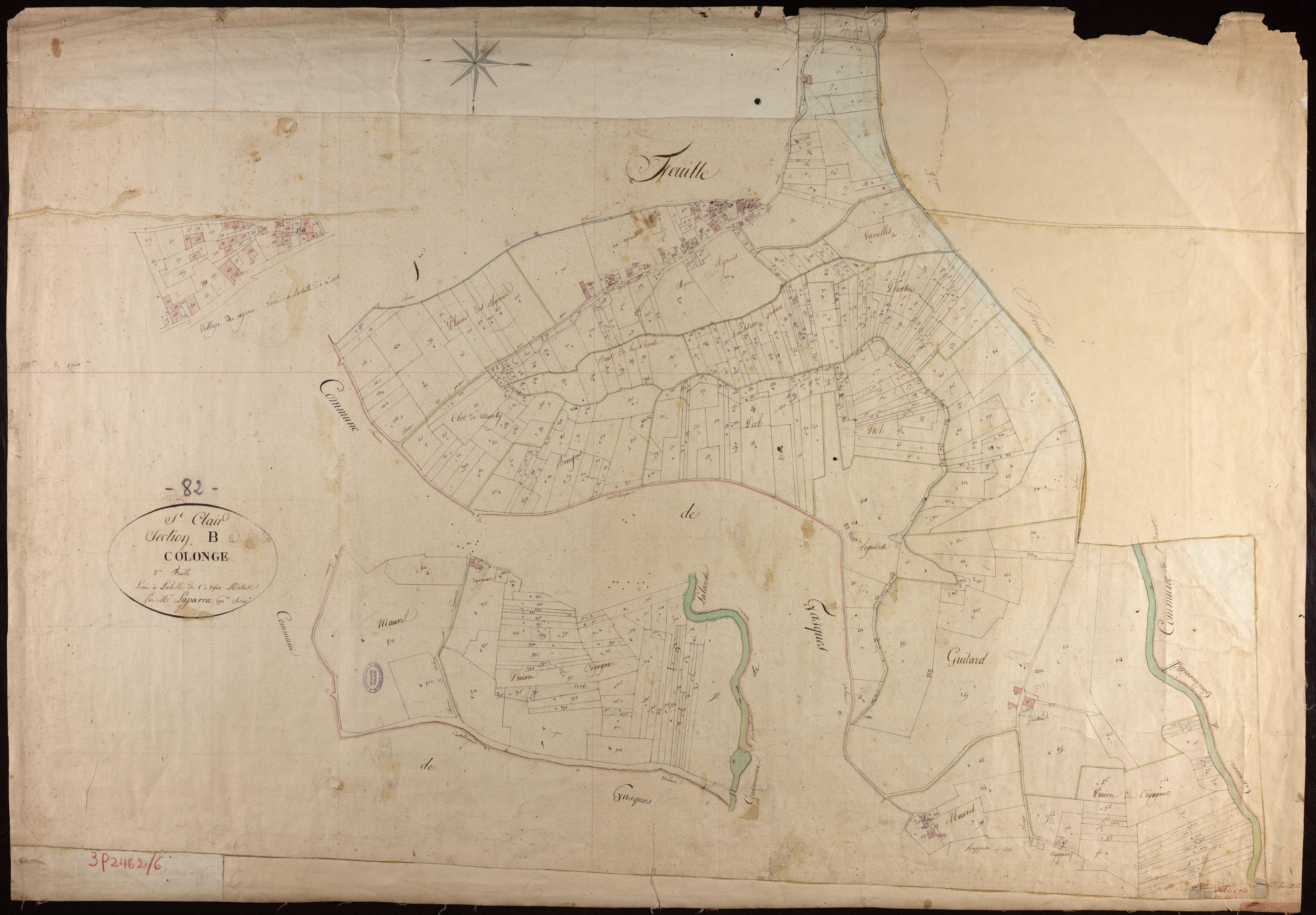 Saint-Clair - Section B - Colonge, 2e feuille