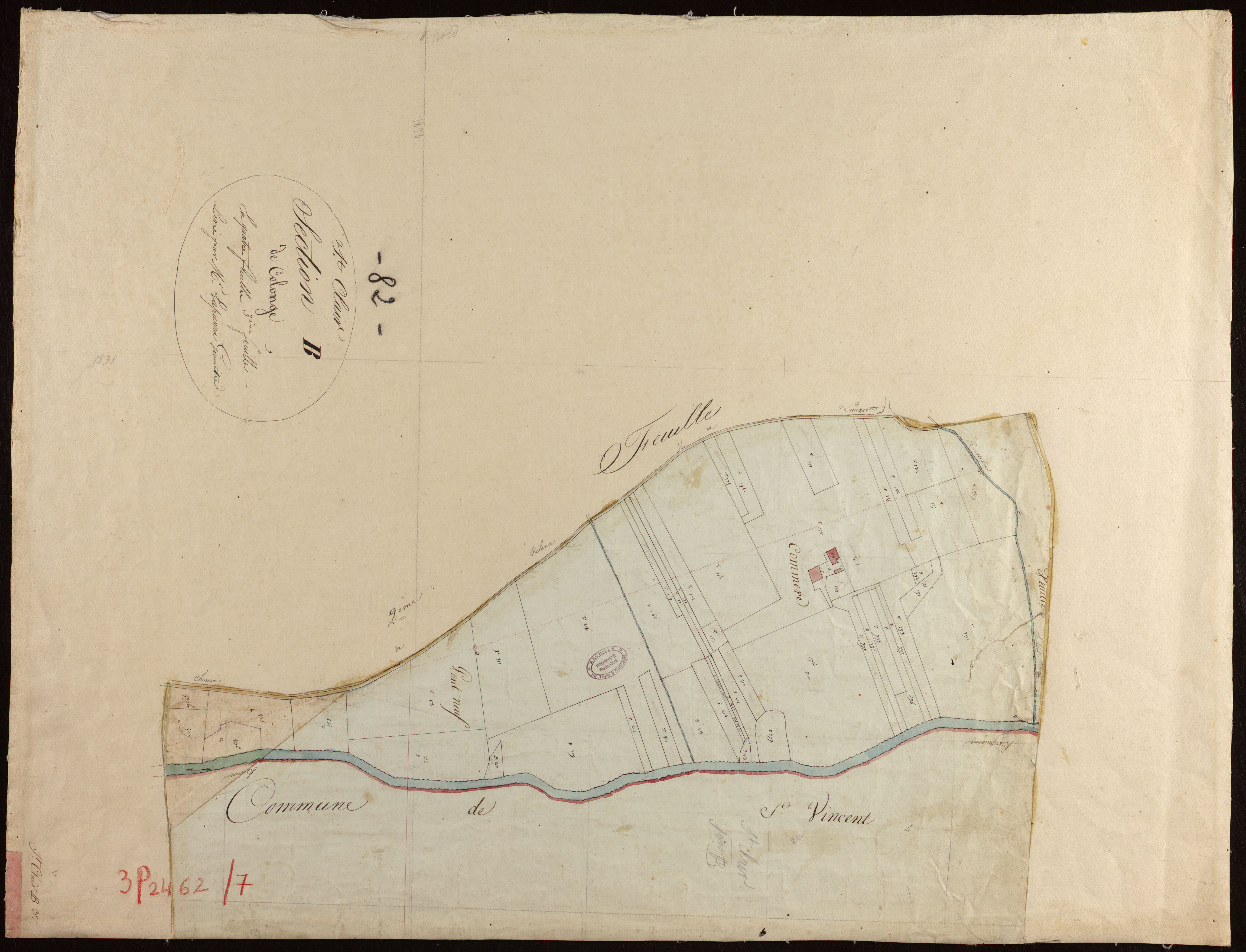Saint-Clair - Section B - Colonge, 3e feuille