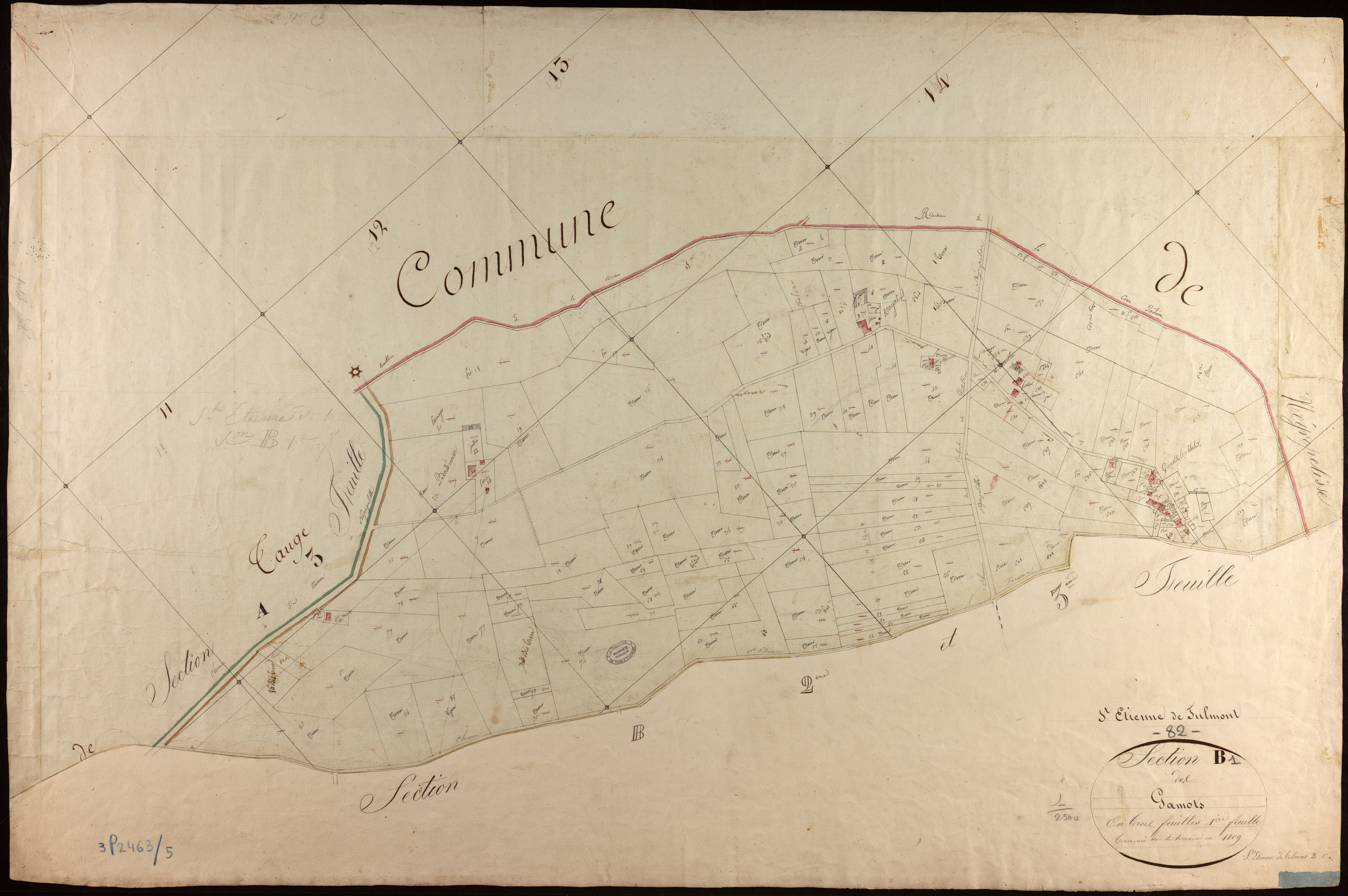 Saint-Étienne-de-Tulmont - Section B - Gamots, 1ère feuille