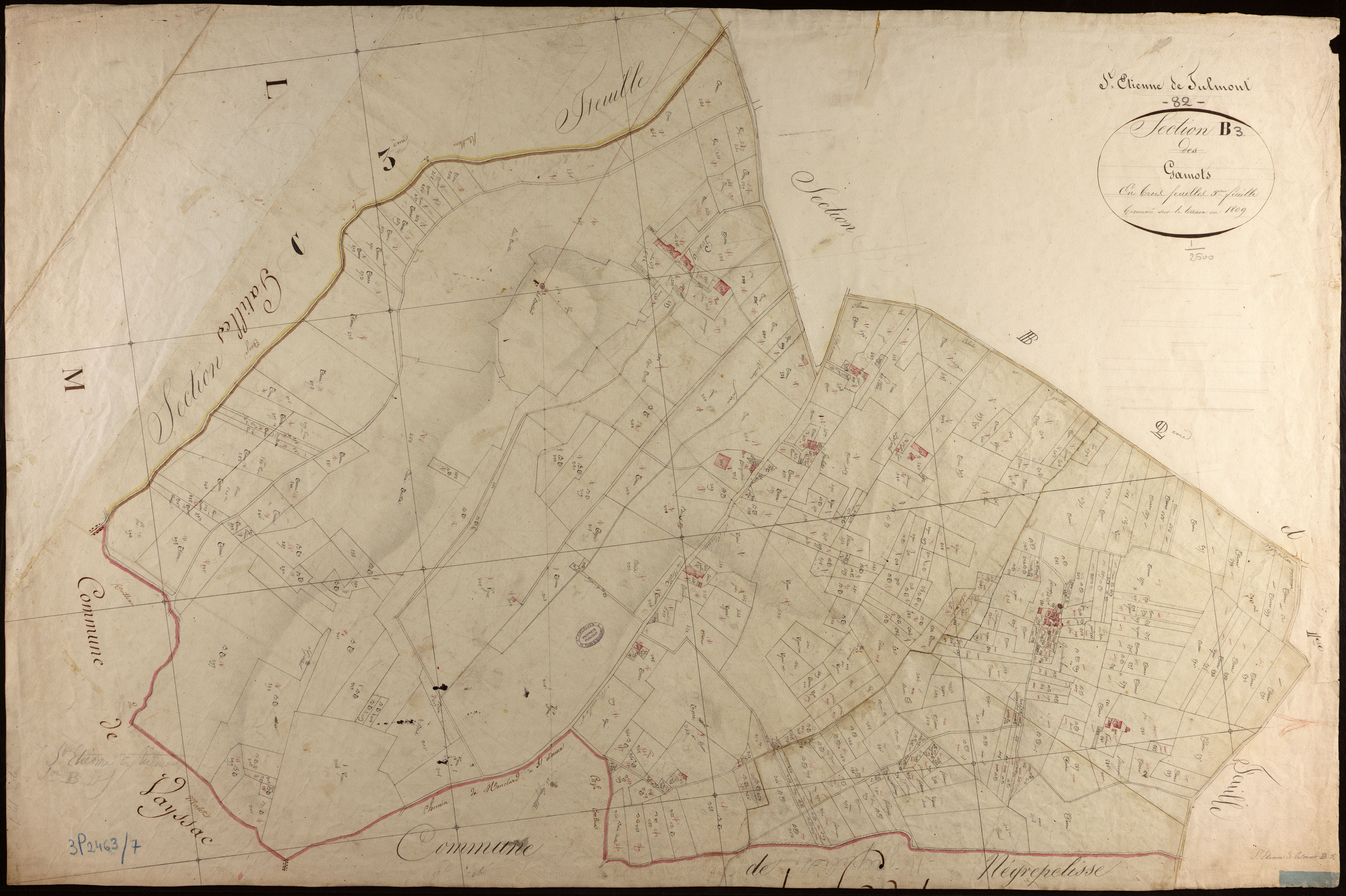 Saint-Étienne-de-Tulmont - Section B - Gamots, 3e feuille