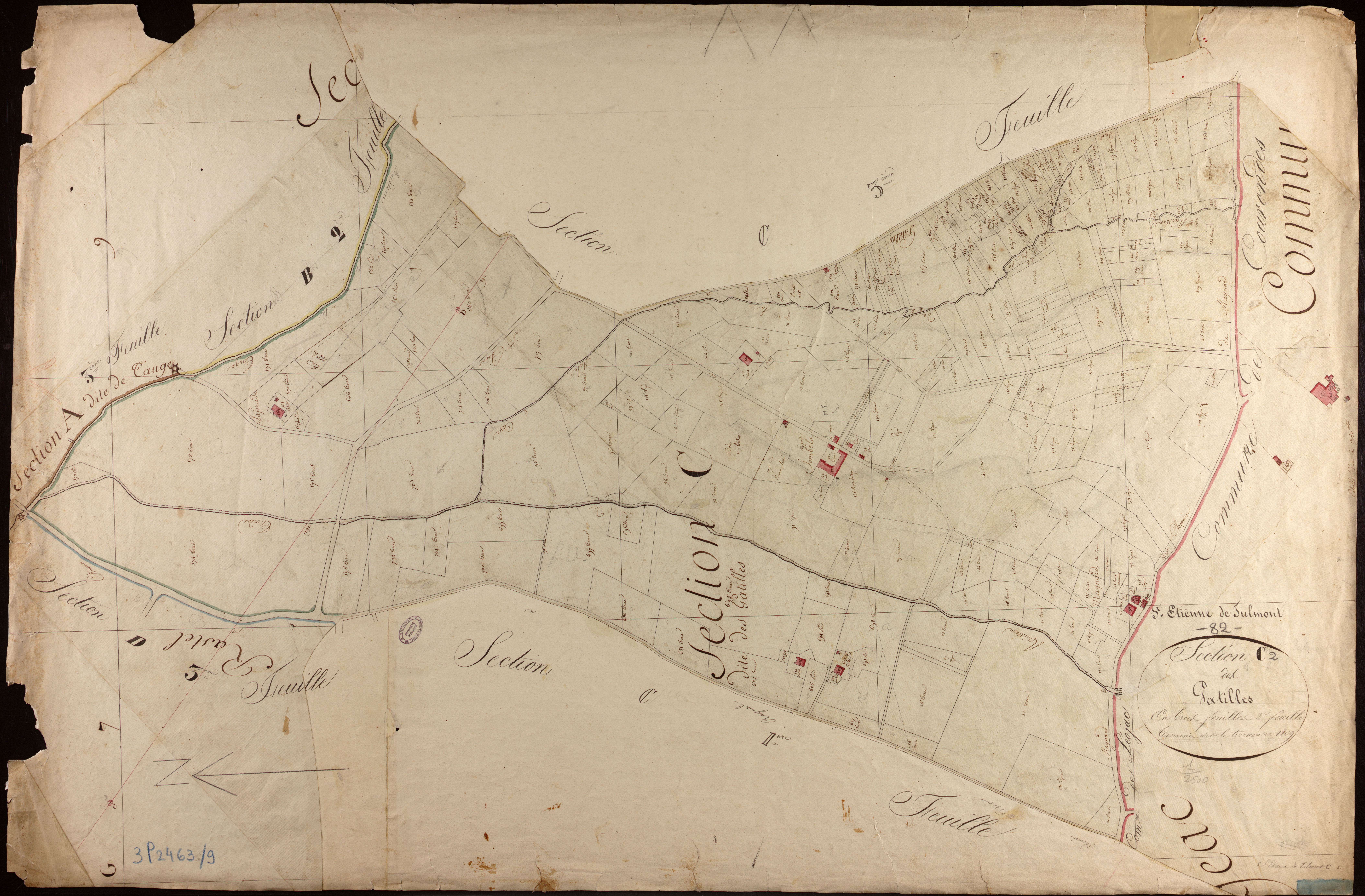 Saint-Étienne-de-Tulmont - Section C - Les Gatilles, 2e feuille