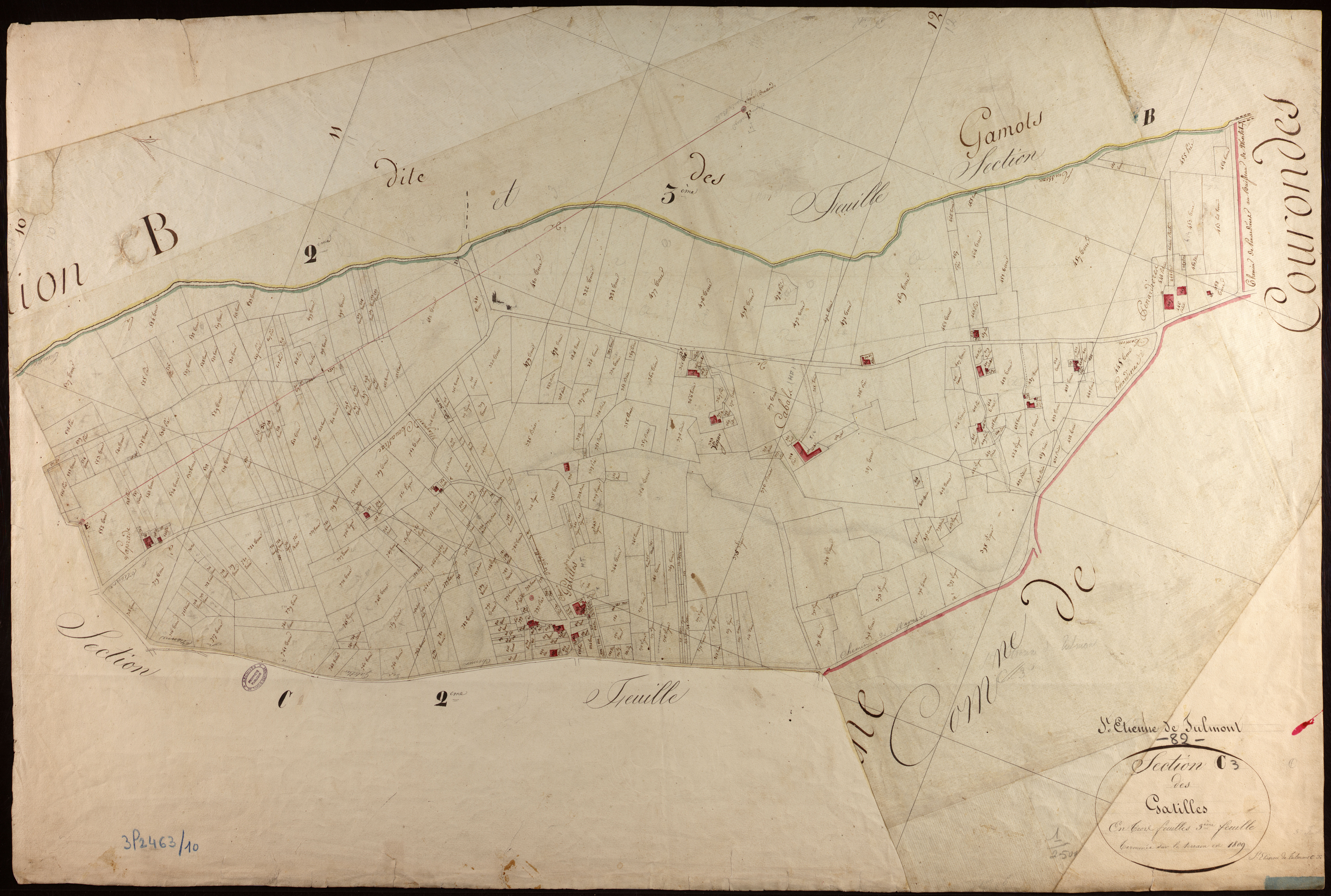 Saint-Étienne-de-Tulmont - Section C - Les Gatilles, 3e feuille