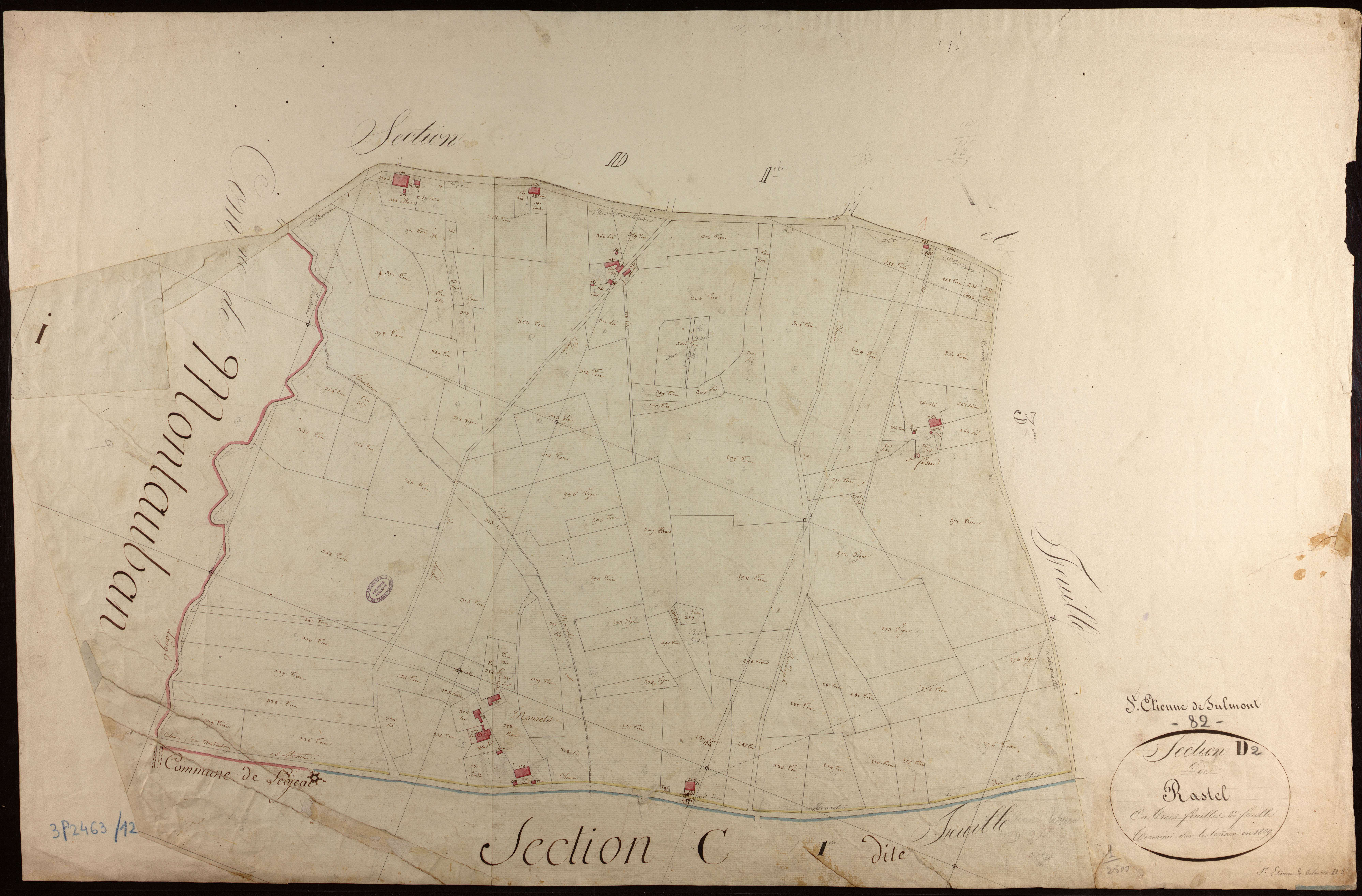 Saint-Étienne-de-Tulmont - Section D - Rastel, 2e feuille