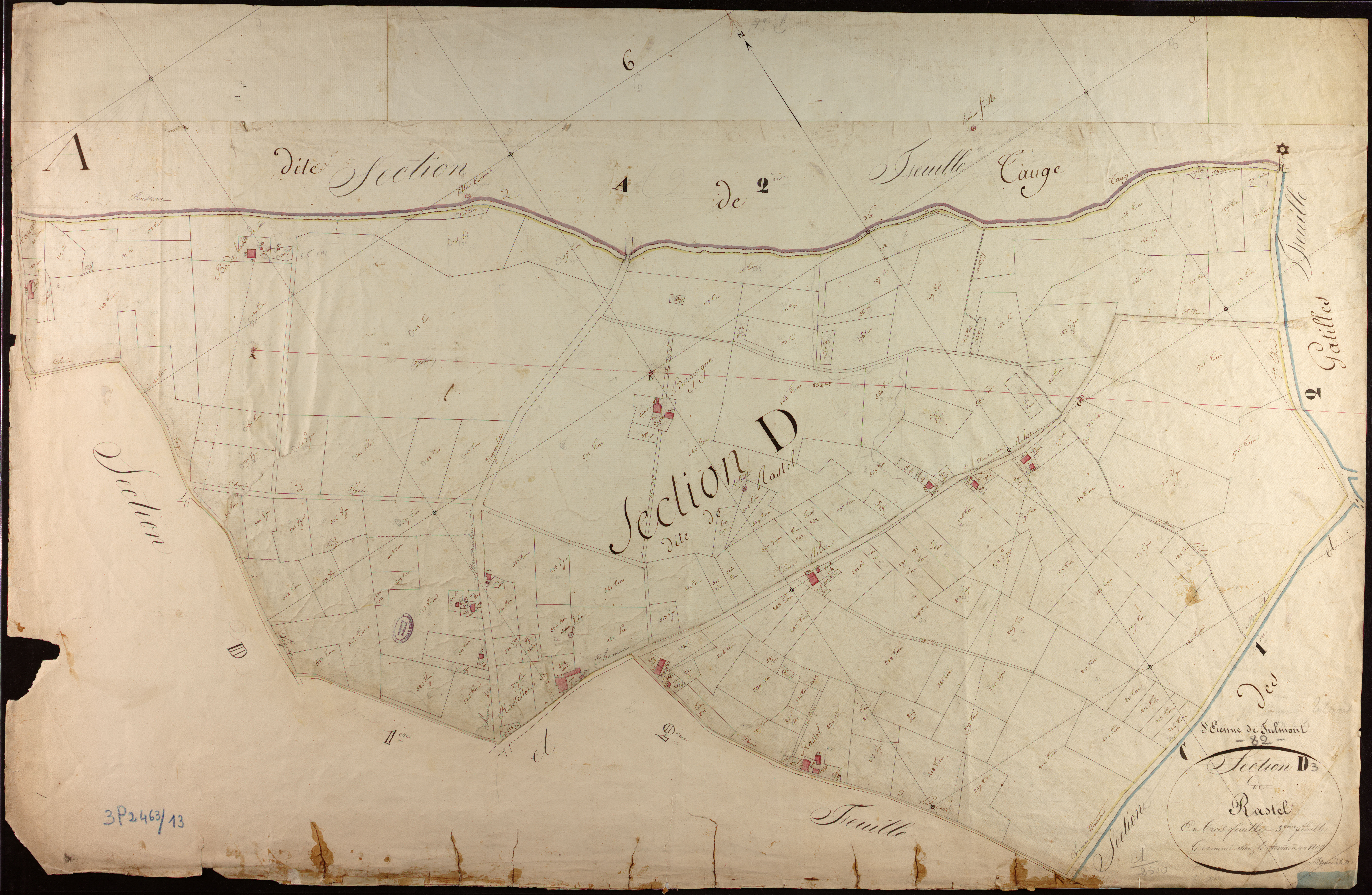 Saint-Étienne-de-Tulmont - Section D - Rastel, 3e feuille