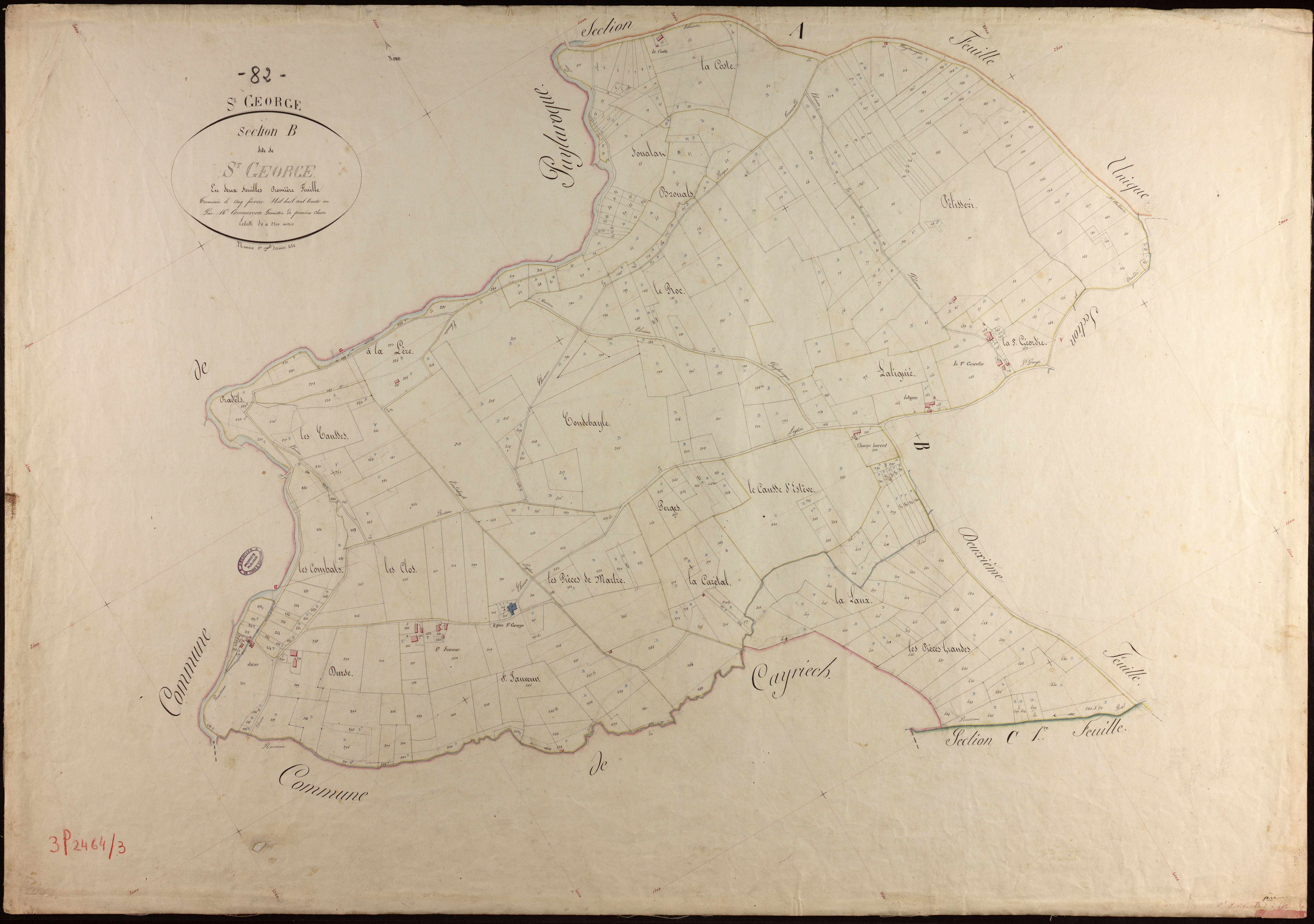 Saint-Georges - Section B - Saint-George, 1ère feuille