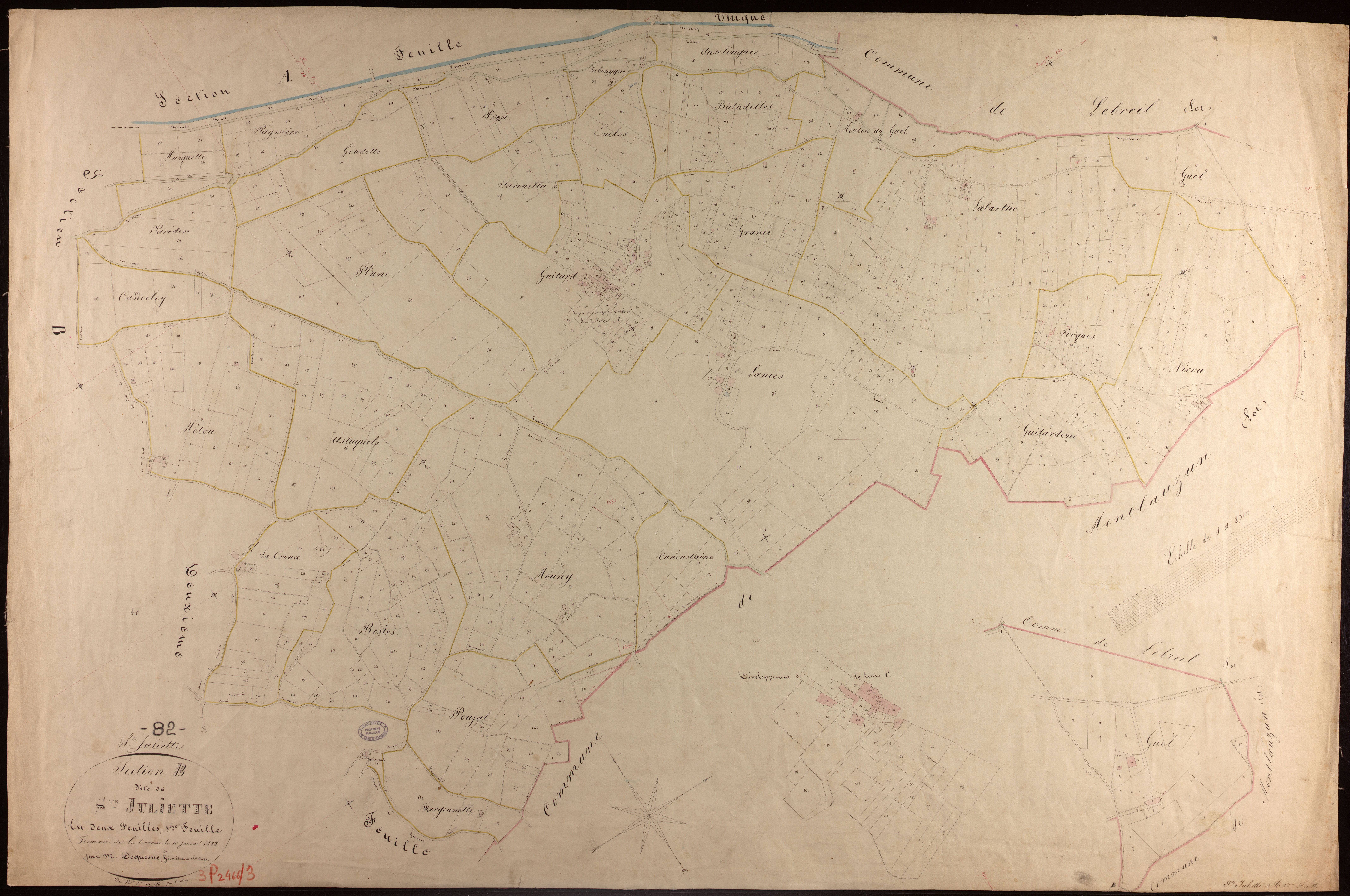 Sainte-Juliette - Section B - Sainte-Juliette, 1ère feuille