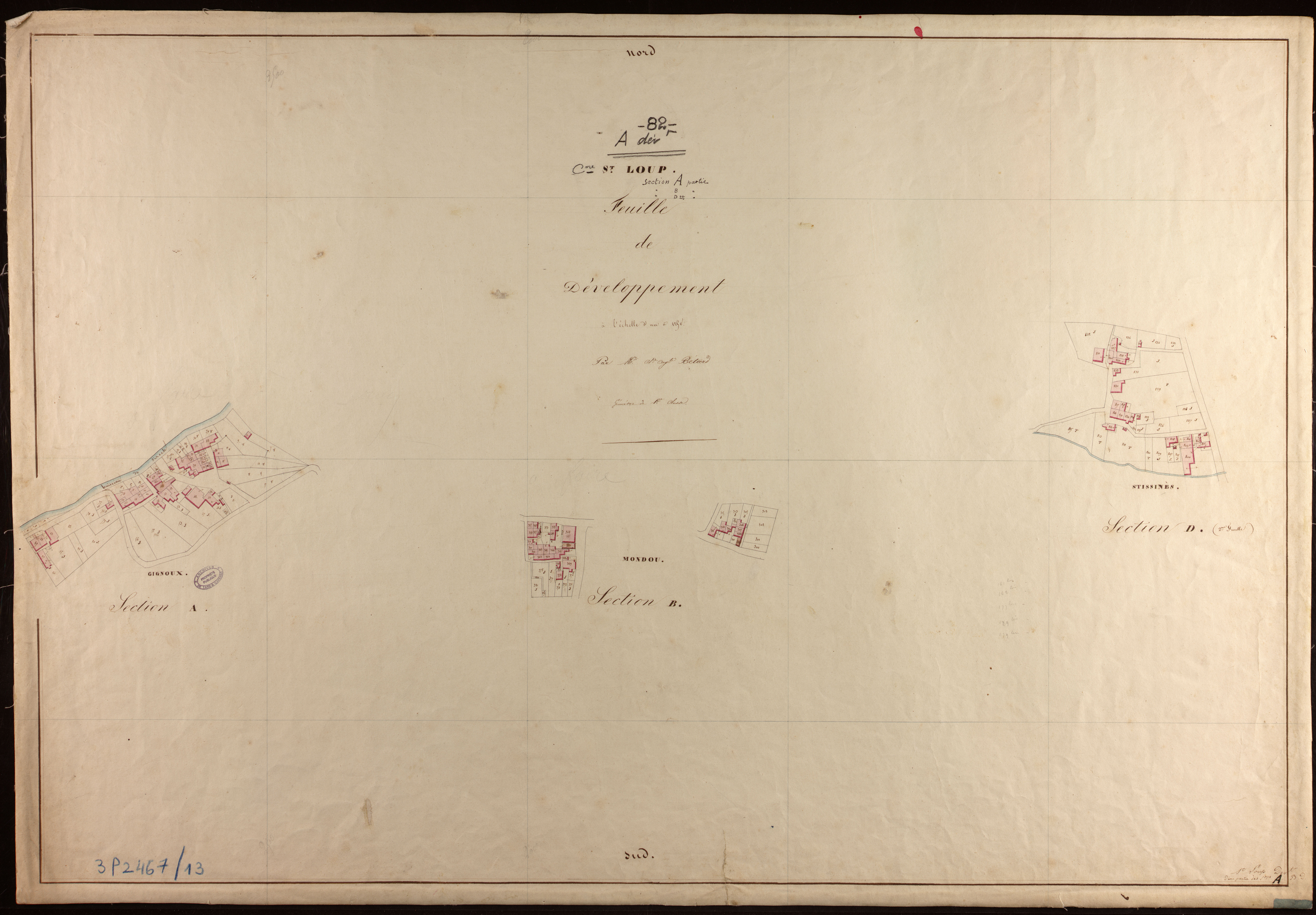 Saint-Loup - Sections A, B, D : développement
