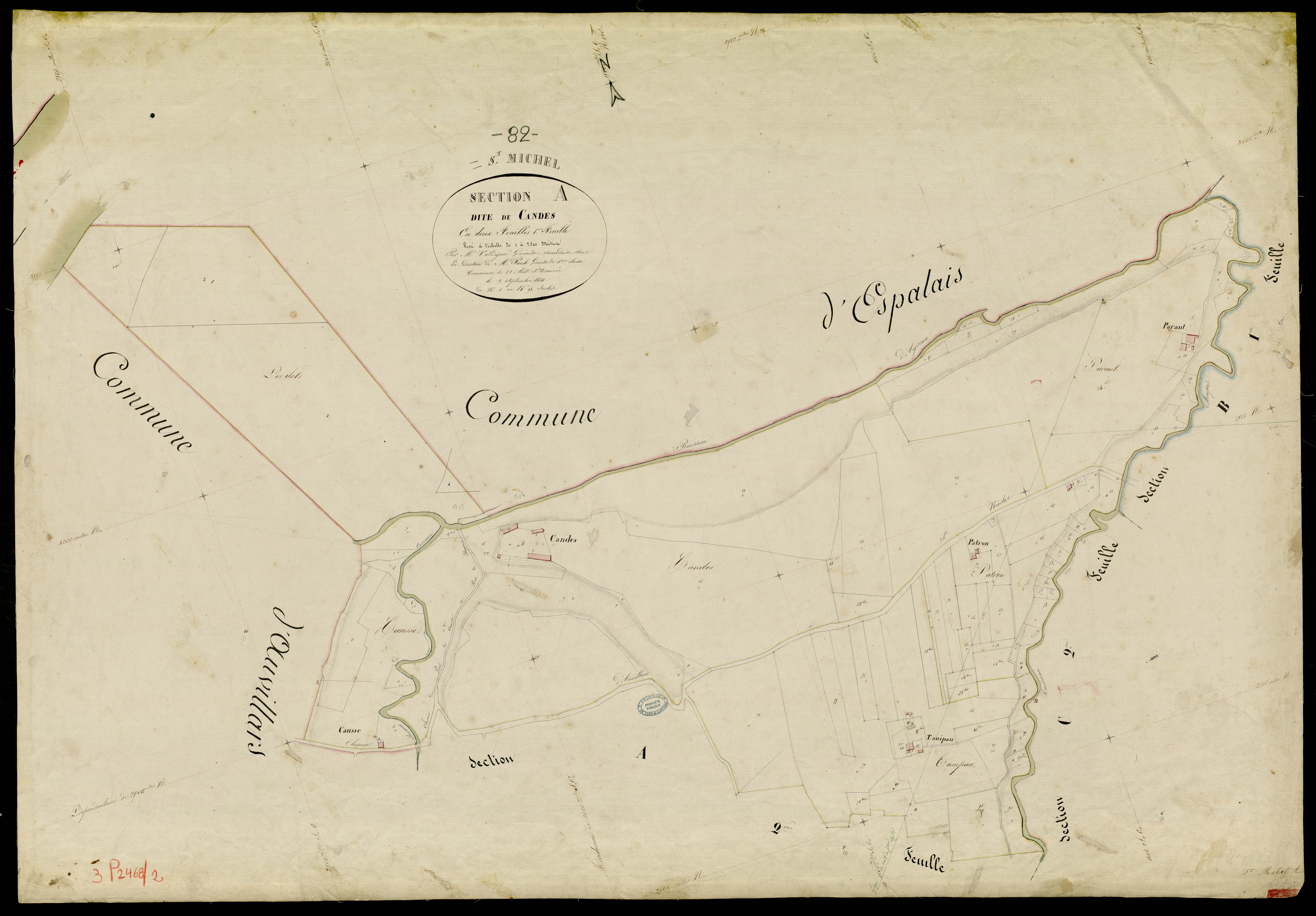 Saint-Michel - Section A - Candès, 1ère feuille