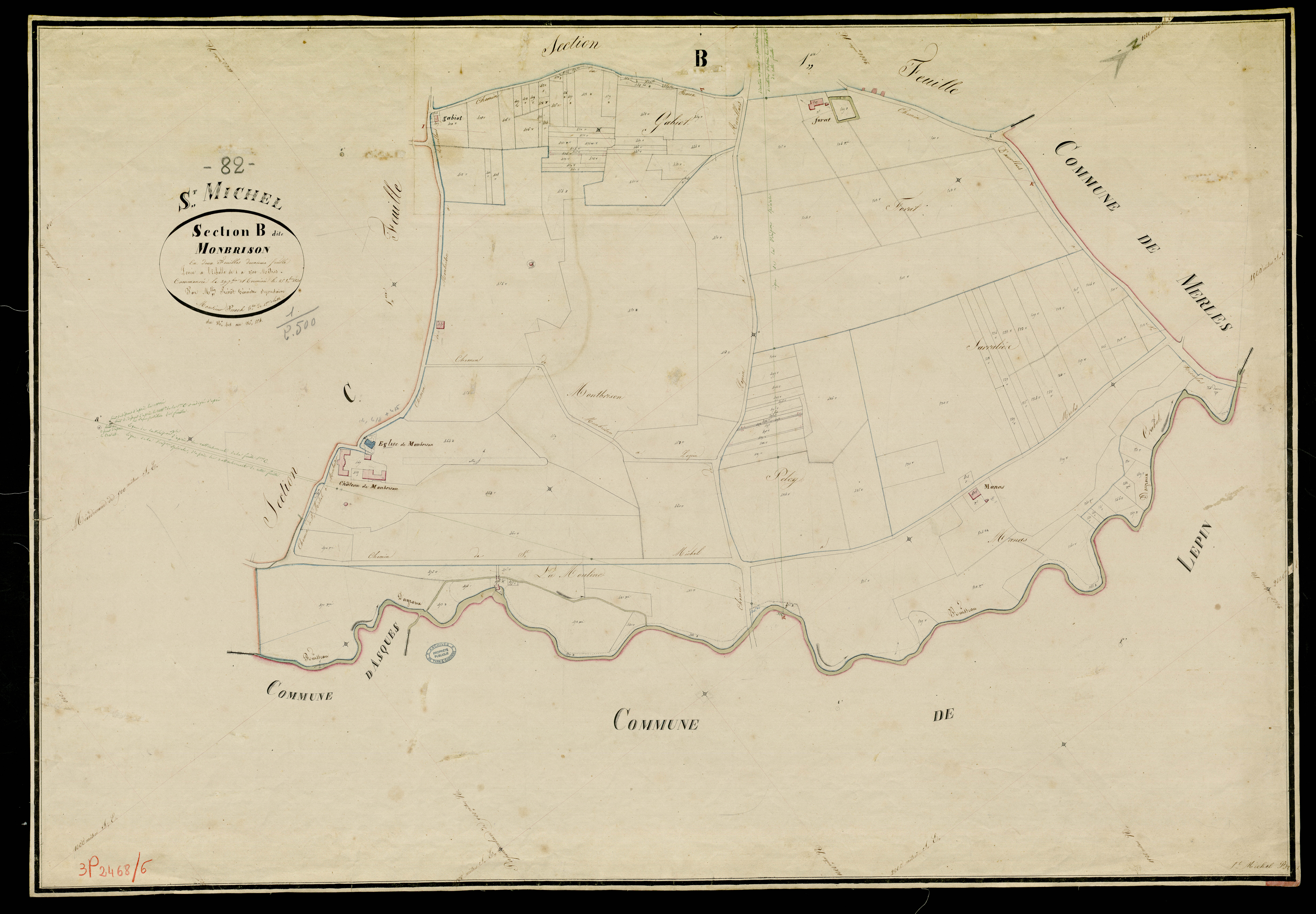 Saint-Michel - Section B - Monbrison, 2e feuille