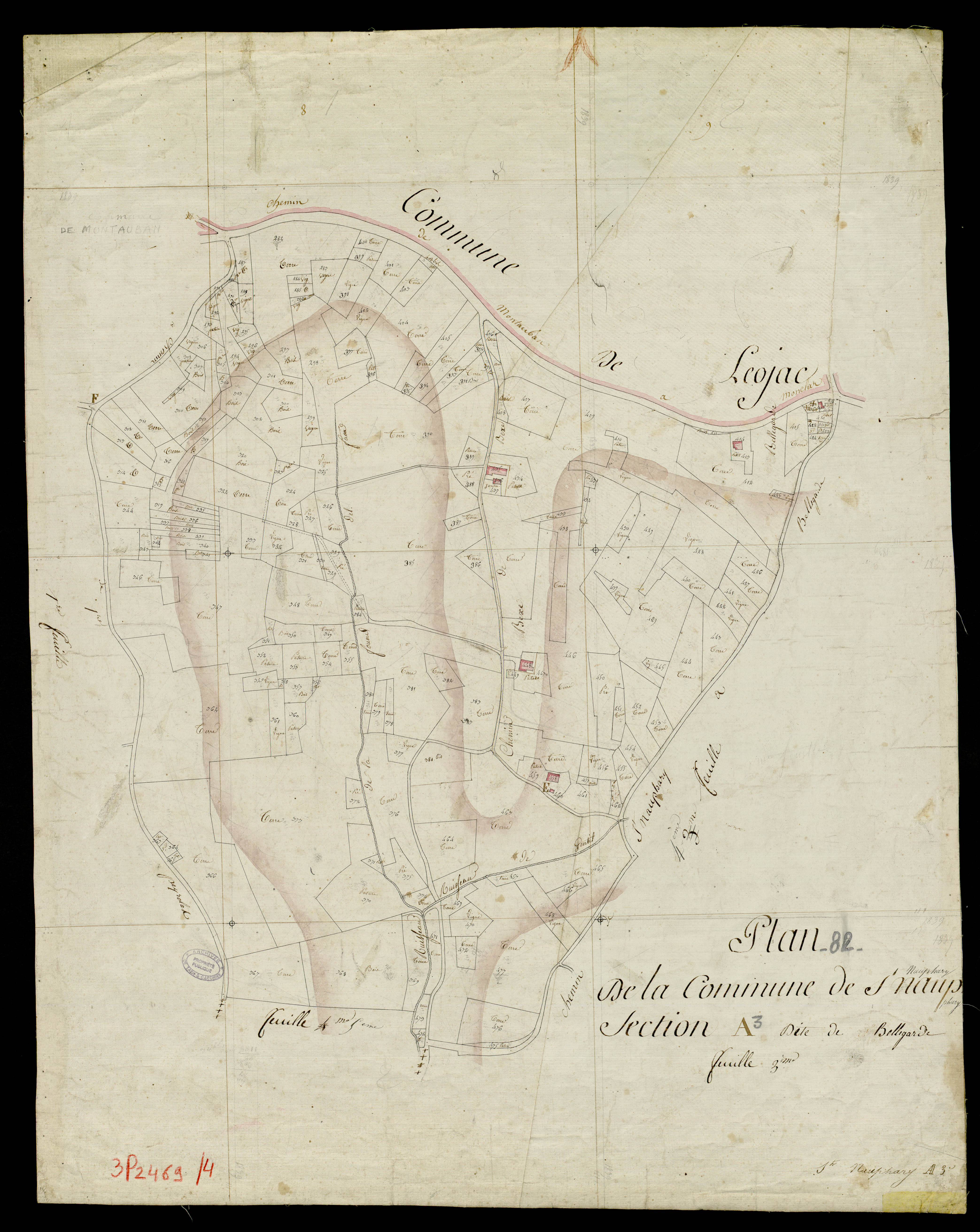 Saint-Nauphary - Section A - Bellegarde, 3e feuille