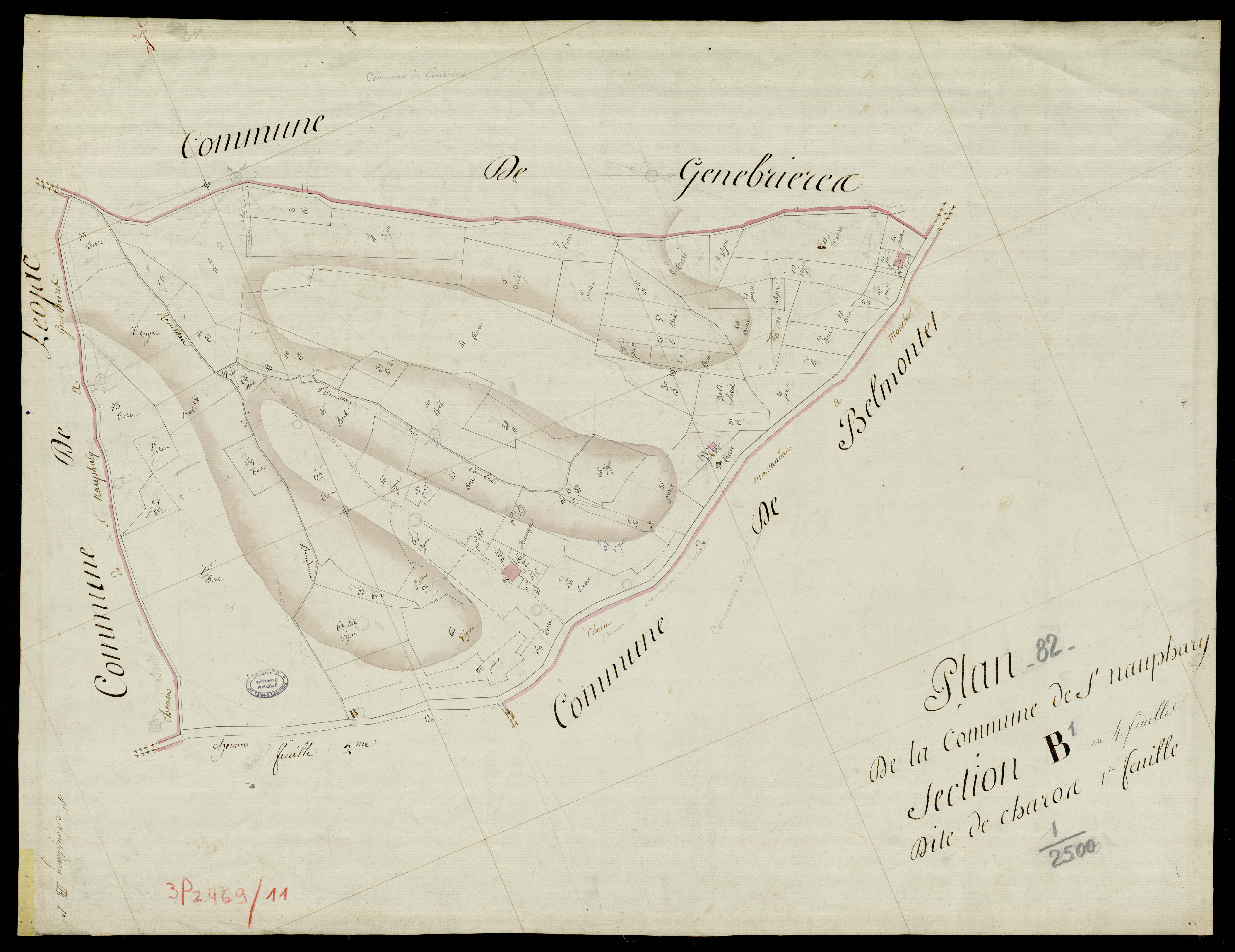 Saint-Nauphary - Section B - Charros, 1ère feuille