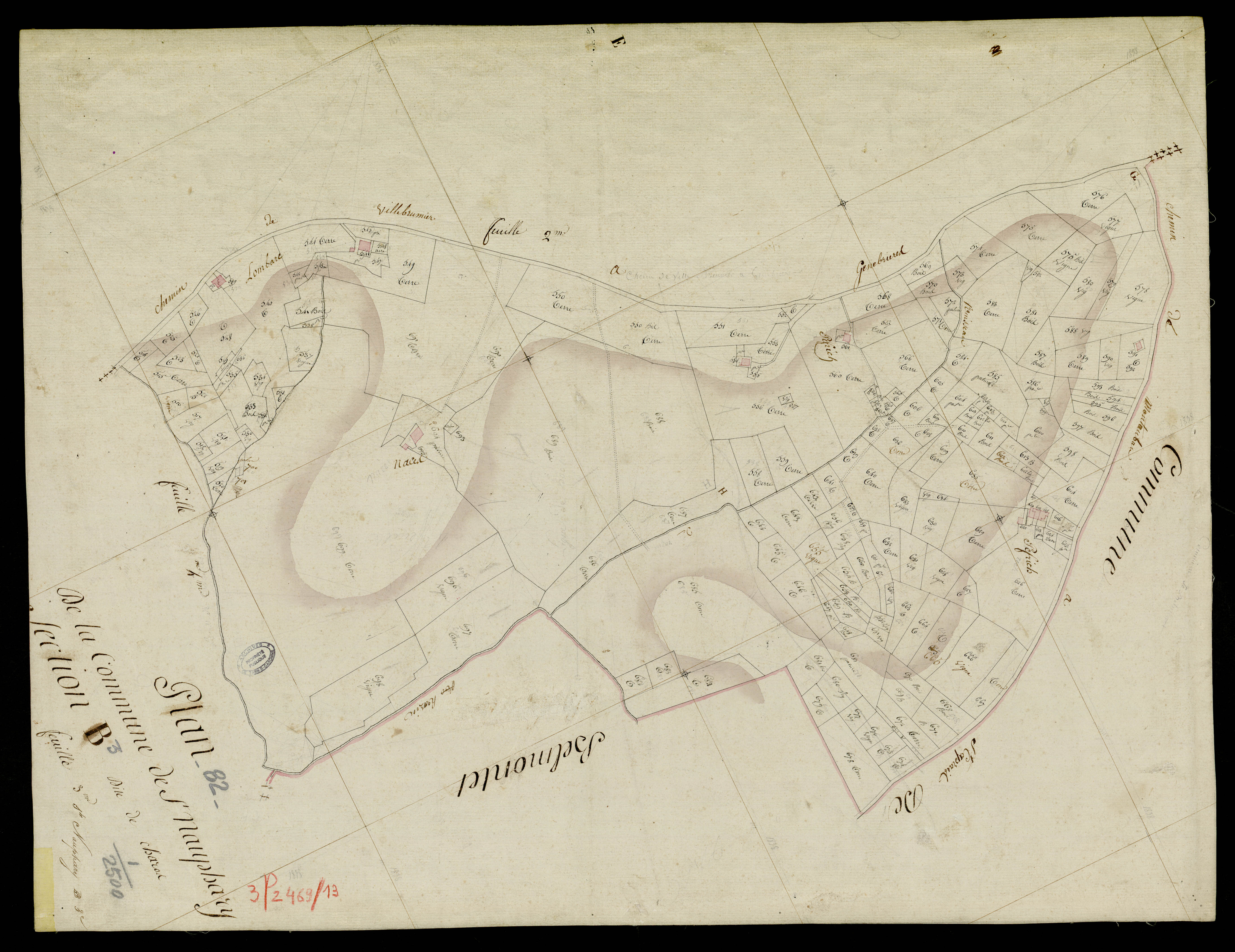 Saint-Nauphary - Section B - Charros, 3e feuille