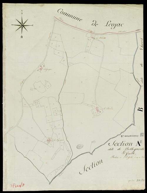 Saint-Nauphary - Section A - Bellegarde, 4e feuille, 2e partie