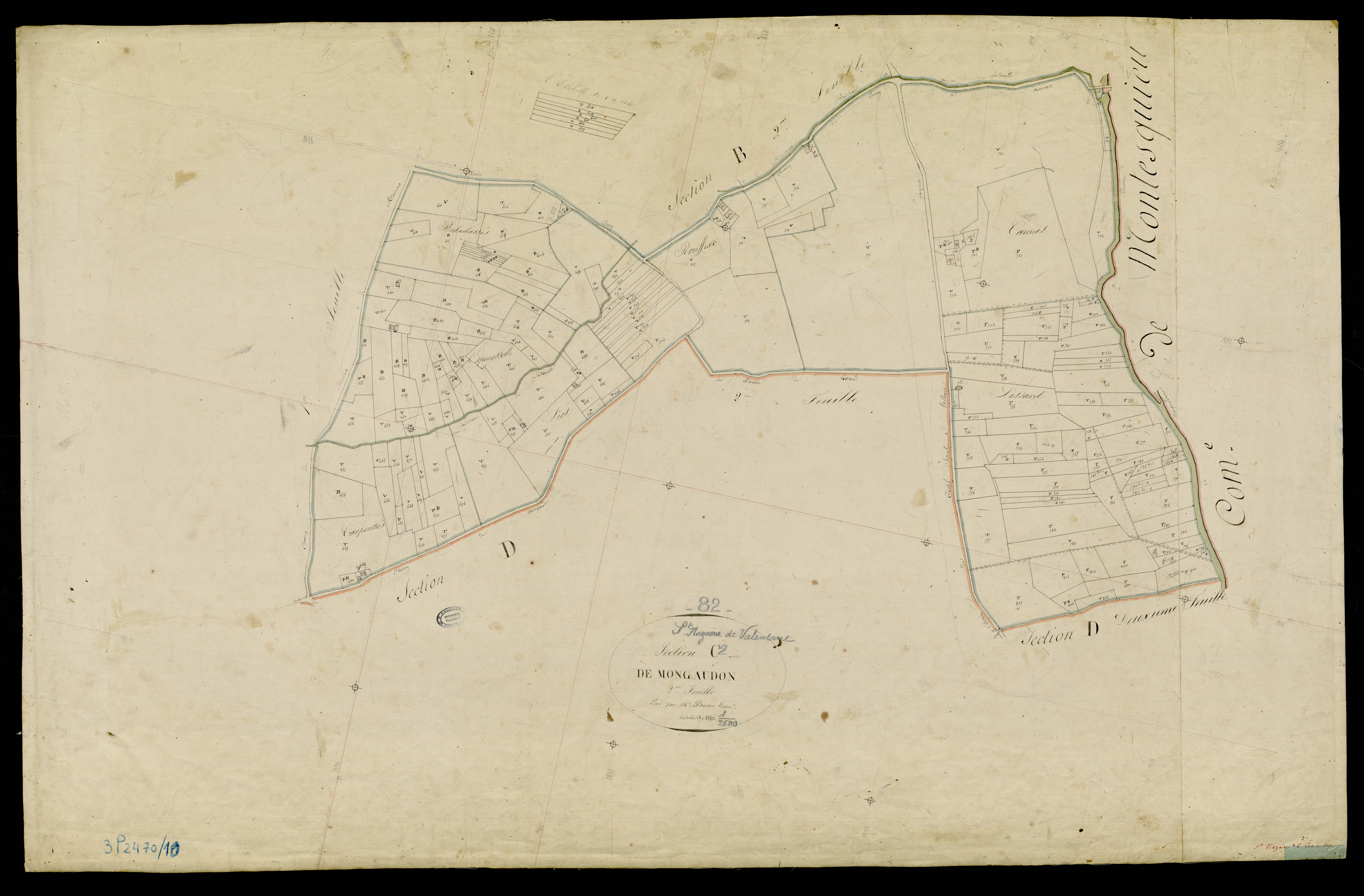 Saint-Nazaire-de-Valentane - Section C - Mongaudon, 2e feuille