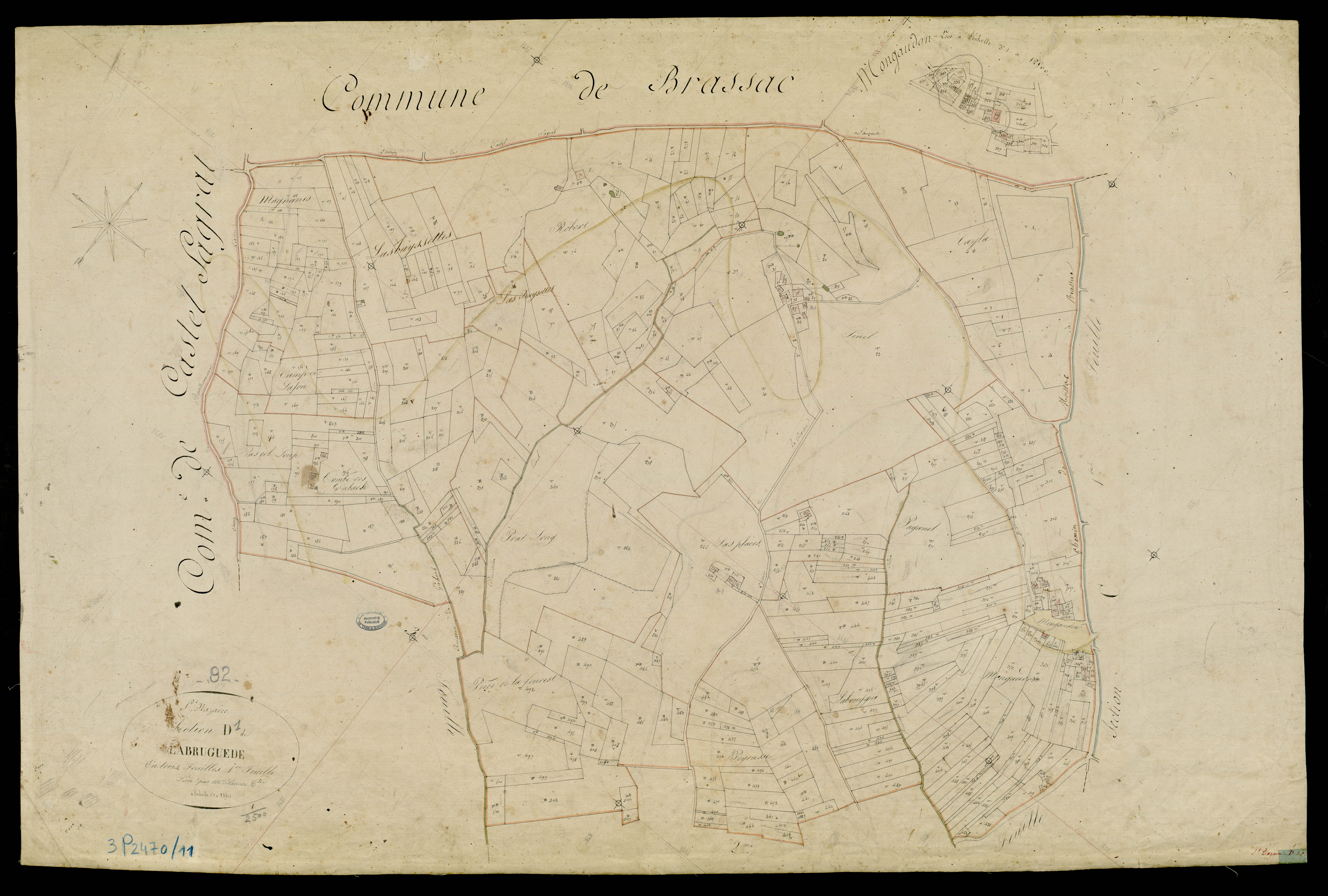 Saint-Nazaire-de-Valentane - Section D - Labruguède, 1ère feuille