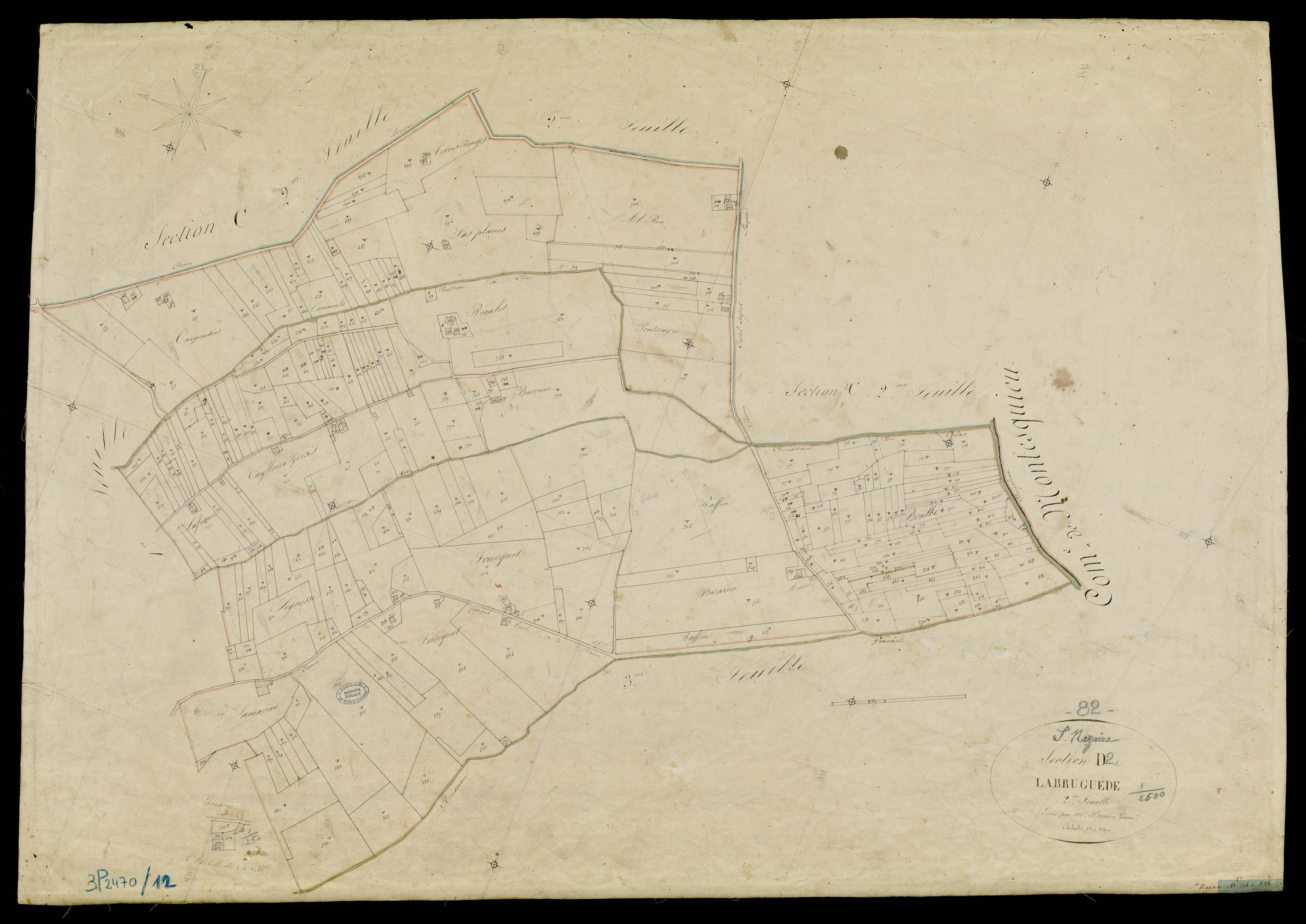 Saint-Nazaire-de-Valentane - Section D - Labruguède, 2e feuille