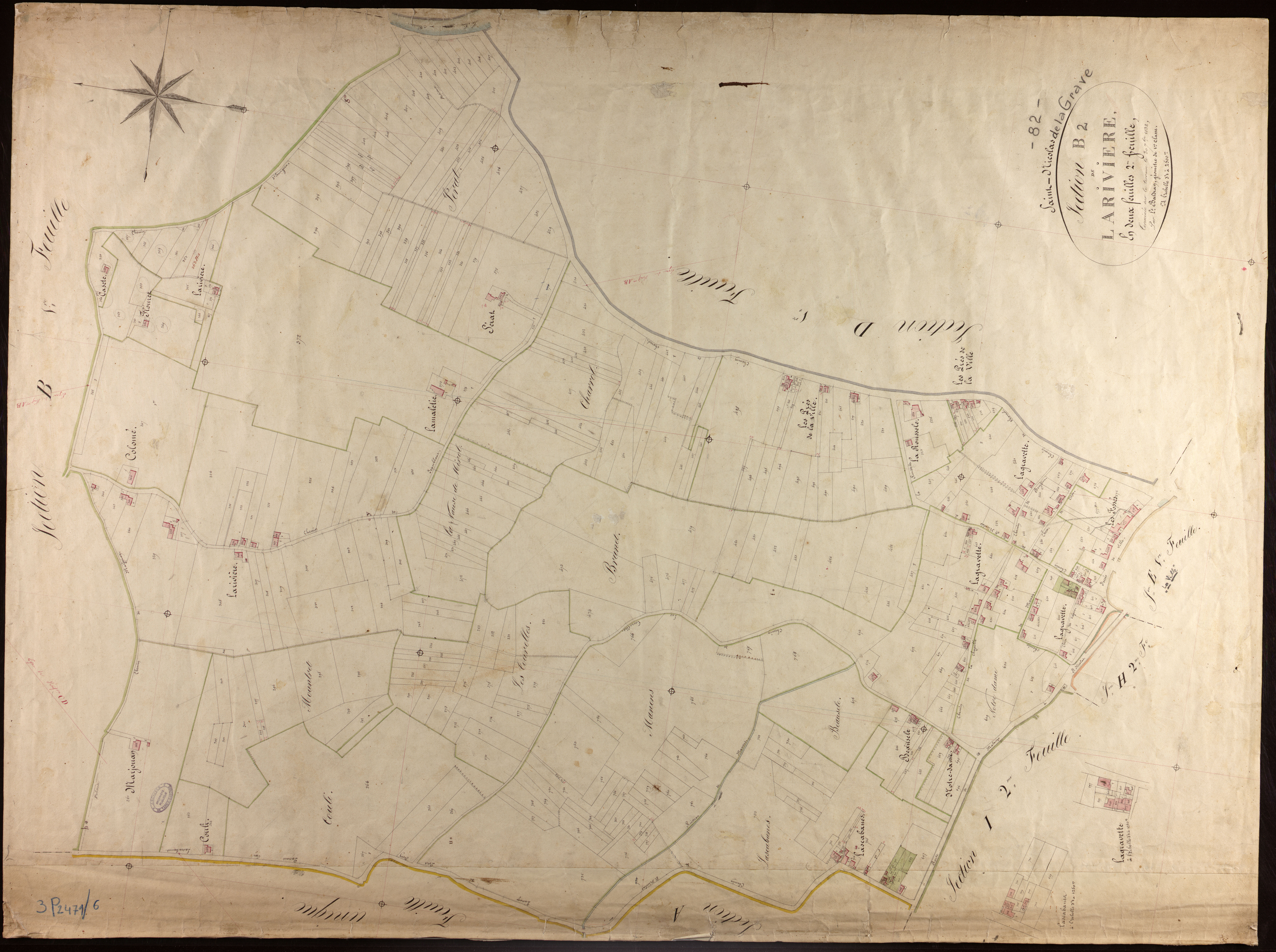 Saint-Nicolas-de-la-Grave - Section B - Larivière, 2e feuille