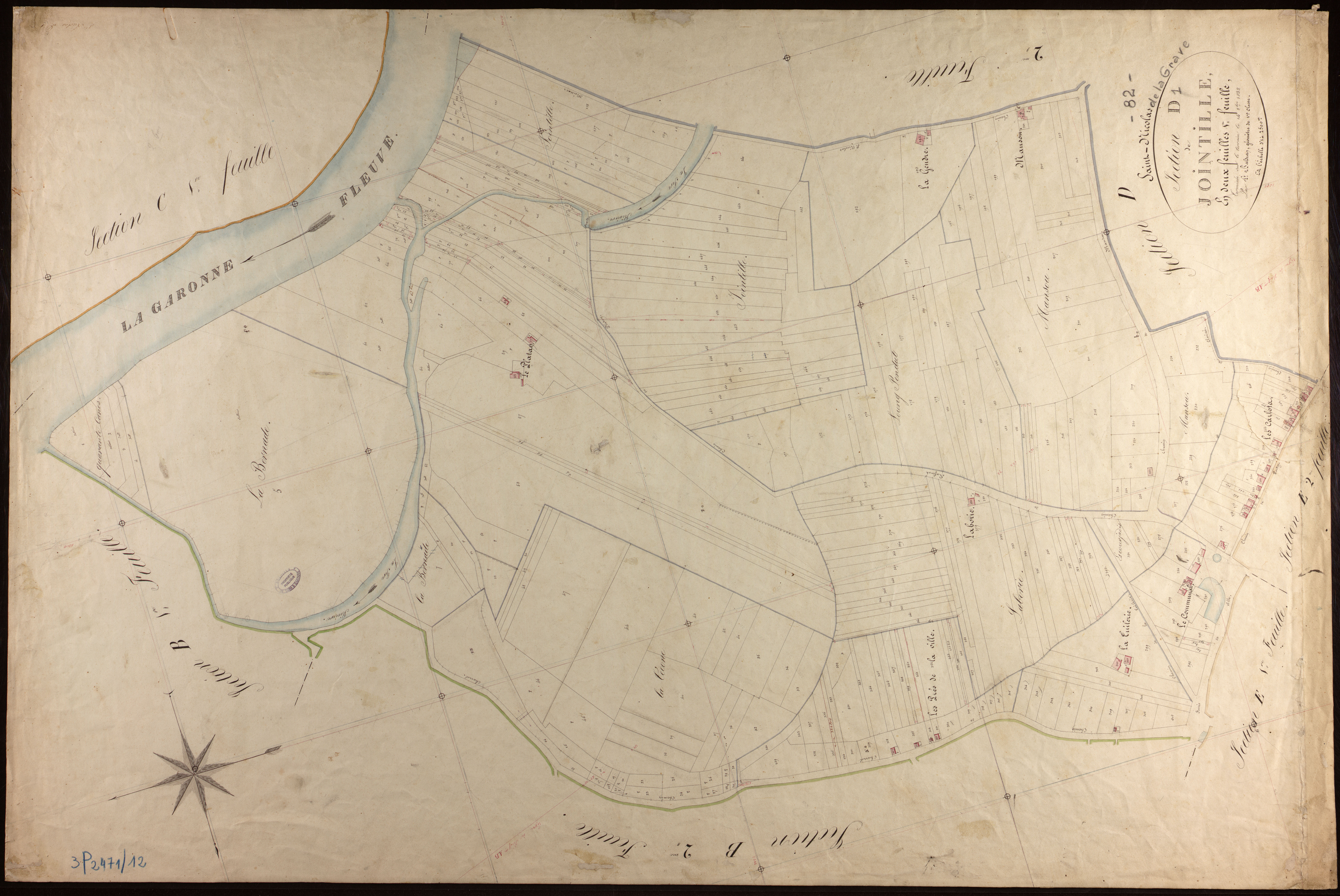 Saint-Nicolas-de-la-Grave - Section D - Jointille, 1ère feuille
