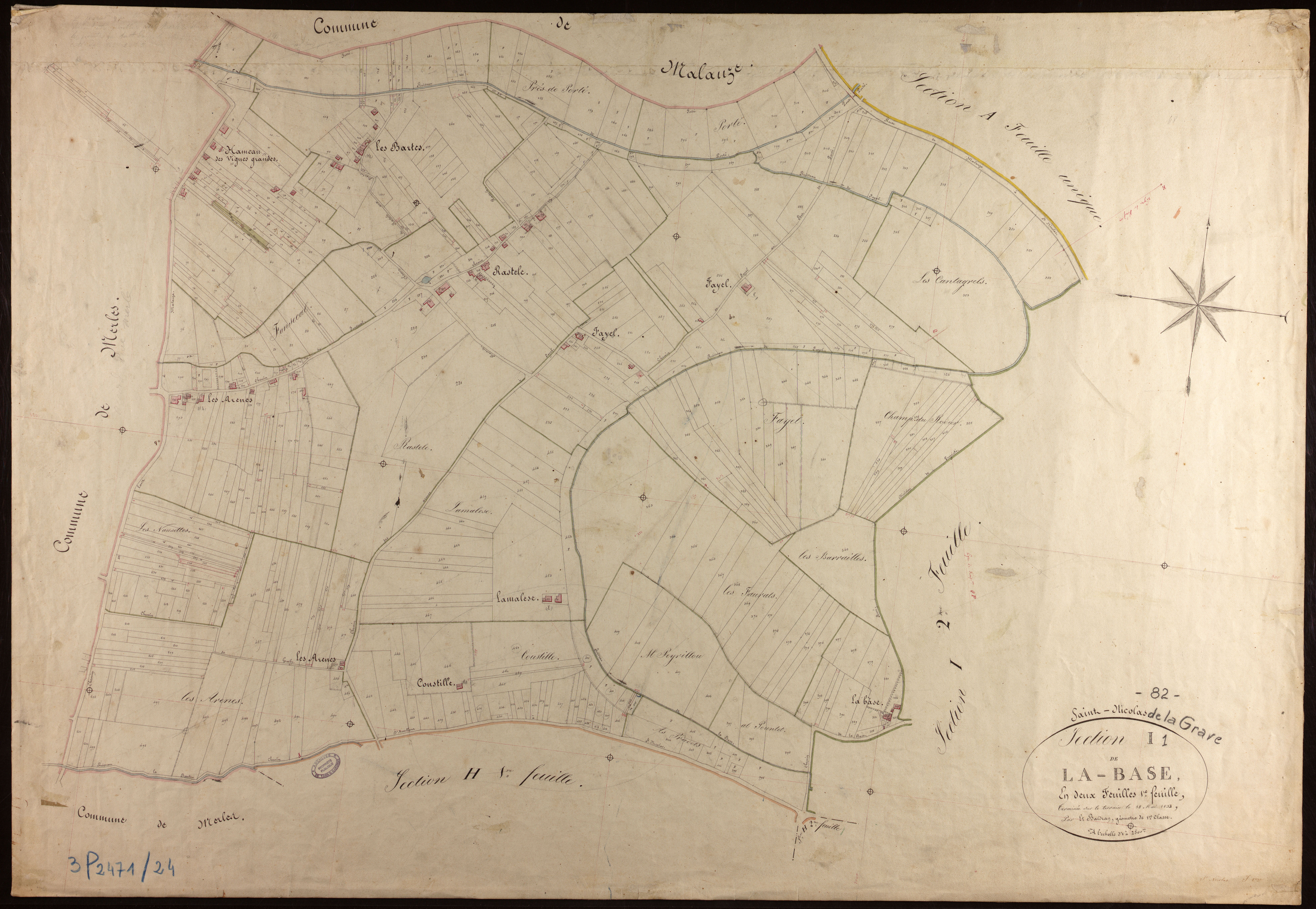 Saint-Nicolas-de-la-Grave - Section I - La Base, 1ère feuille