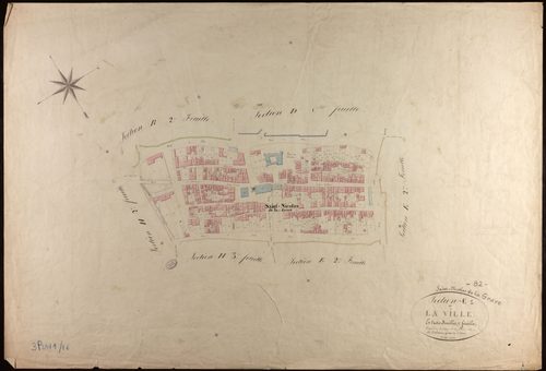 Saint-Nicolas-de-la-Grave - Section E - La Ville, 1ère feuille