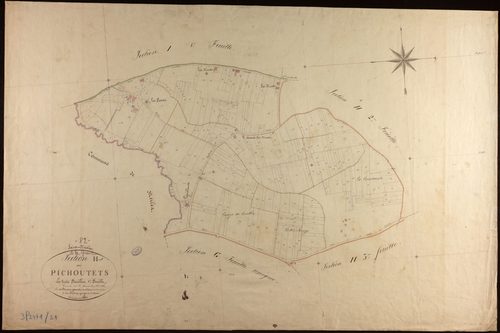 Saint-Nicolas-de-la-Grave - Section H - Les Pichoutets, 1ère feuille