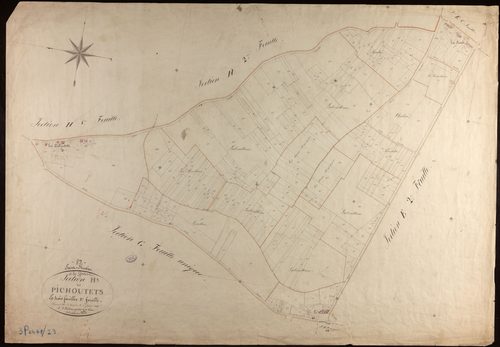 Saint-Nicolas-de-la-Grave - Section H - Les Pichoutets, 3e feuille