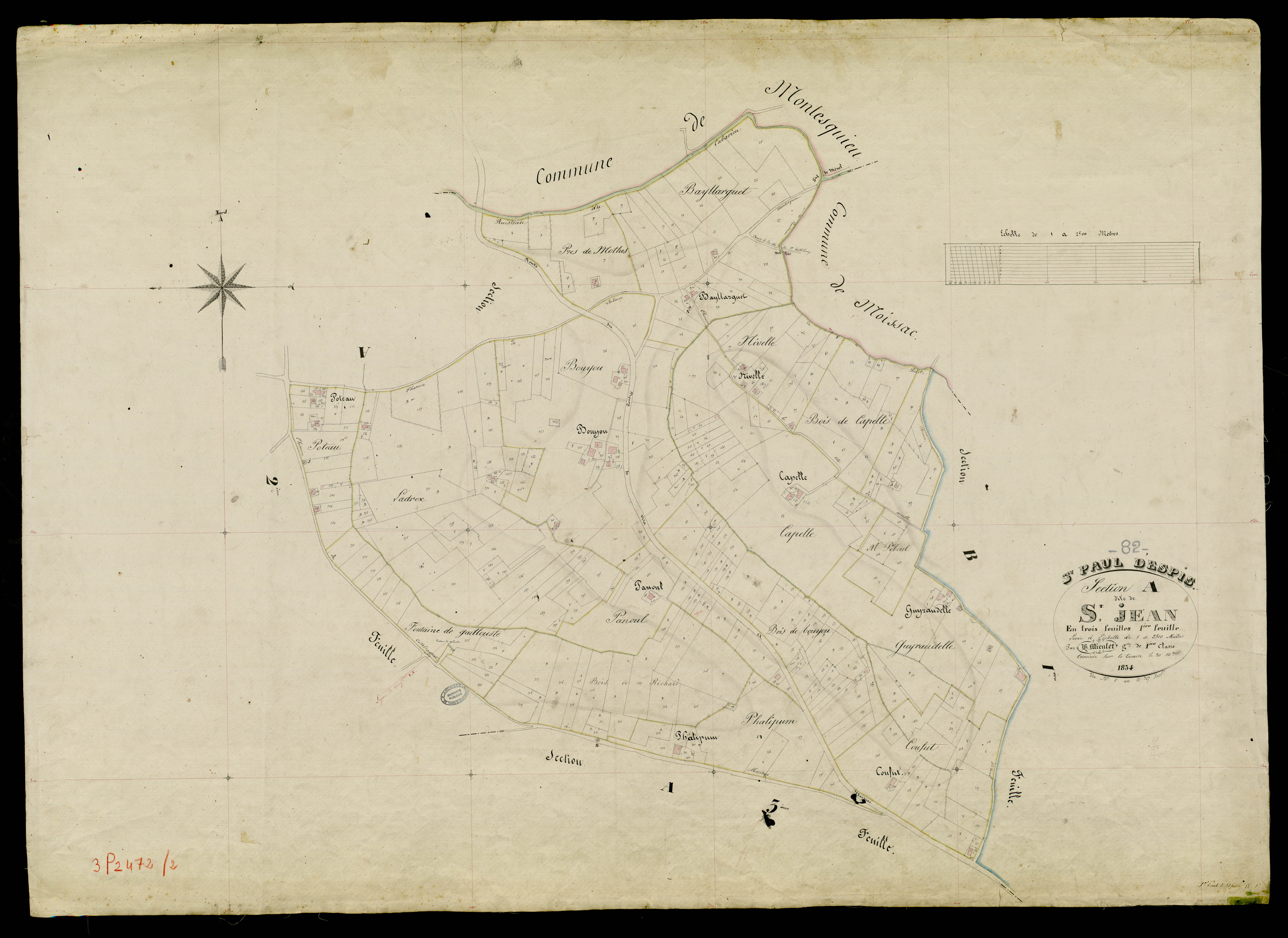 Saint-Paul-d'Espis - Section A - Saint-Jean, 1ère feuille