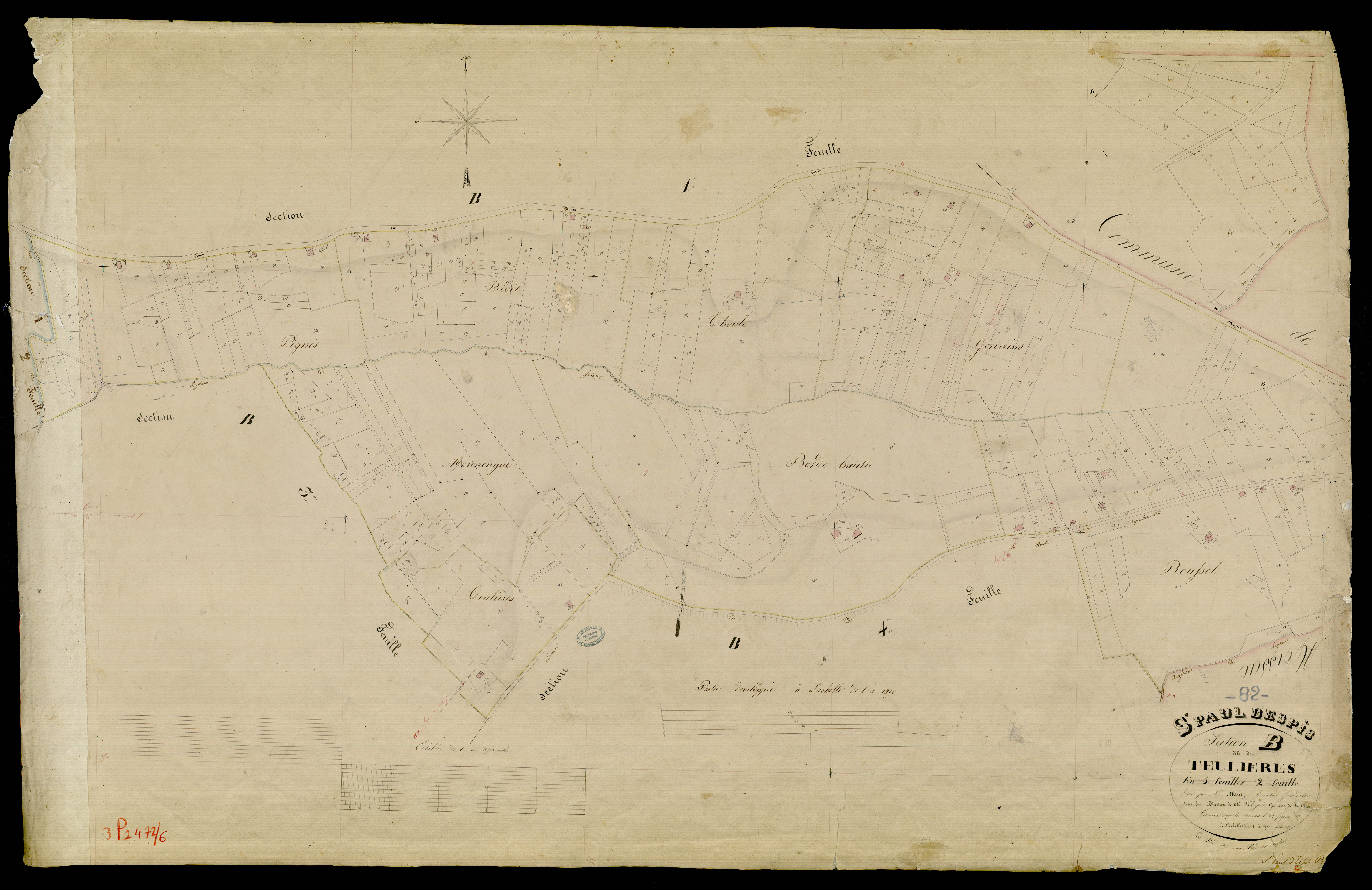 Saint-Paul-d'Espis - Section B - Les Teulières, 2e feuille