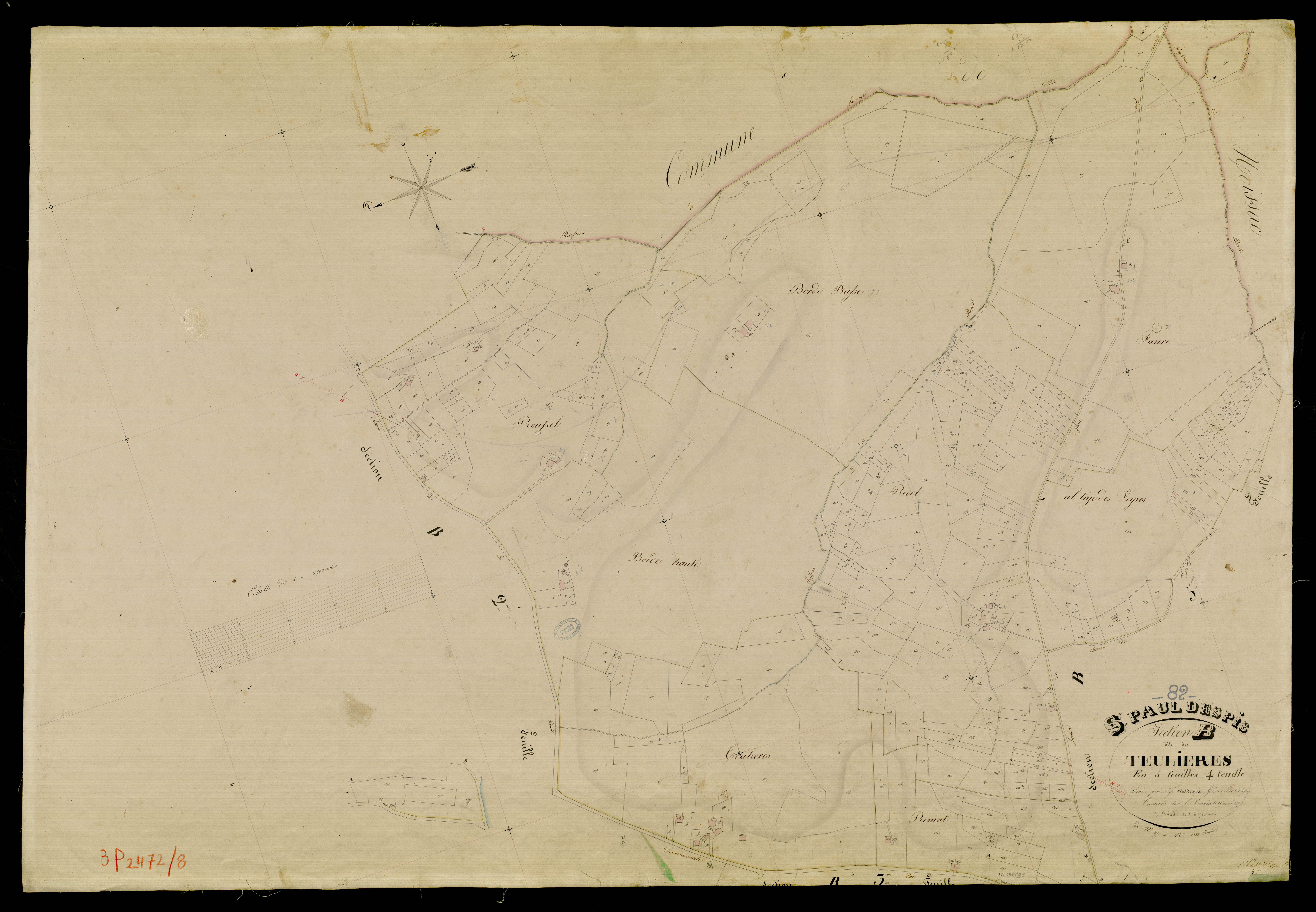 Saint-Paul-d'Espis - Section B - Les Teulières, 4e feuille