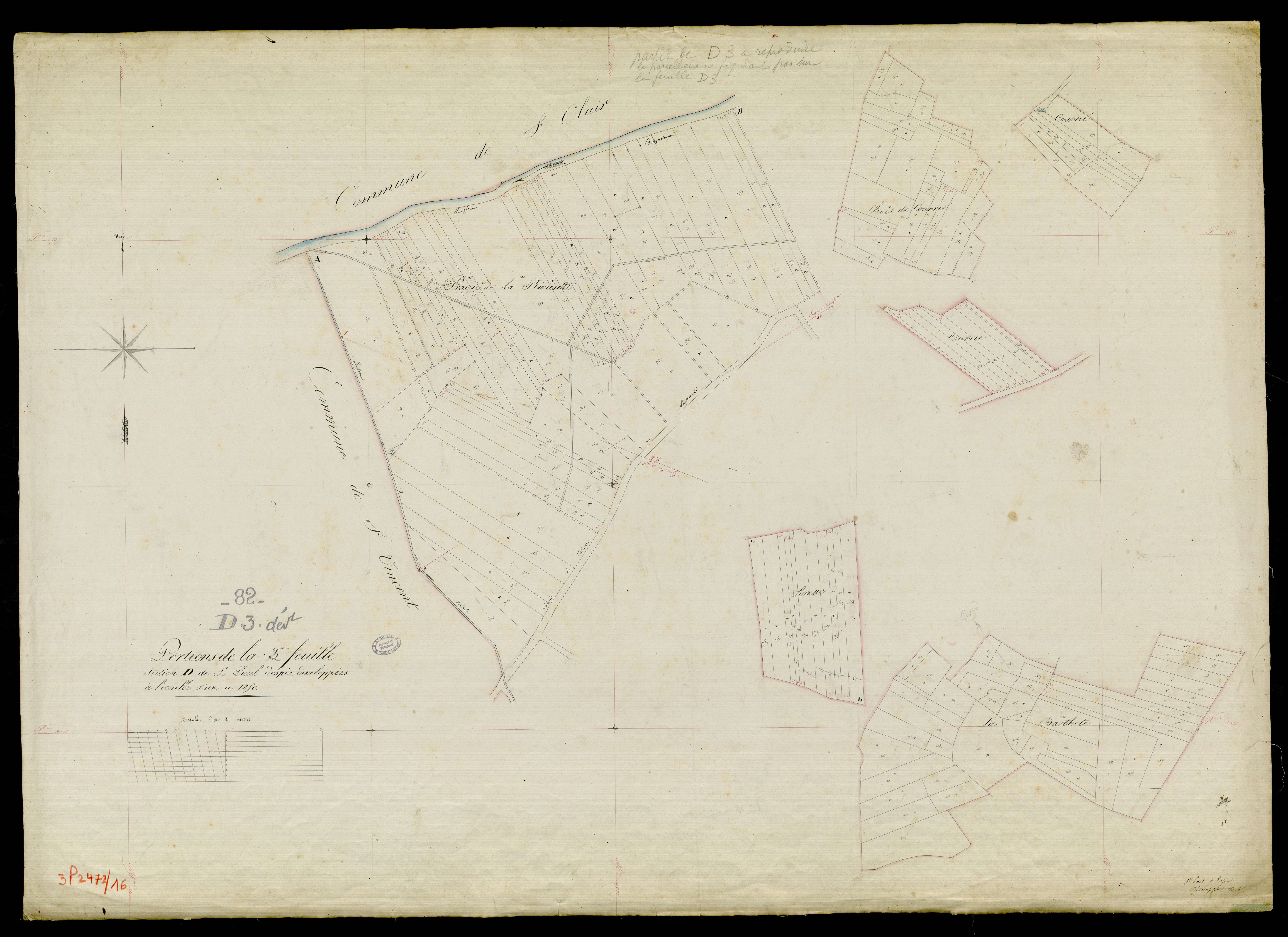 Saint-Paul-d'Espis - Section D - Saint-Paul, 3e feuille : développement