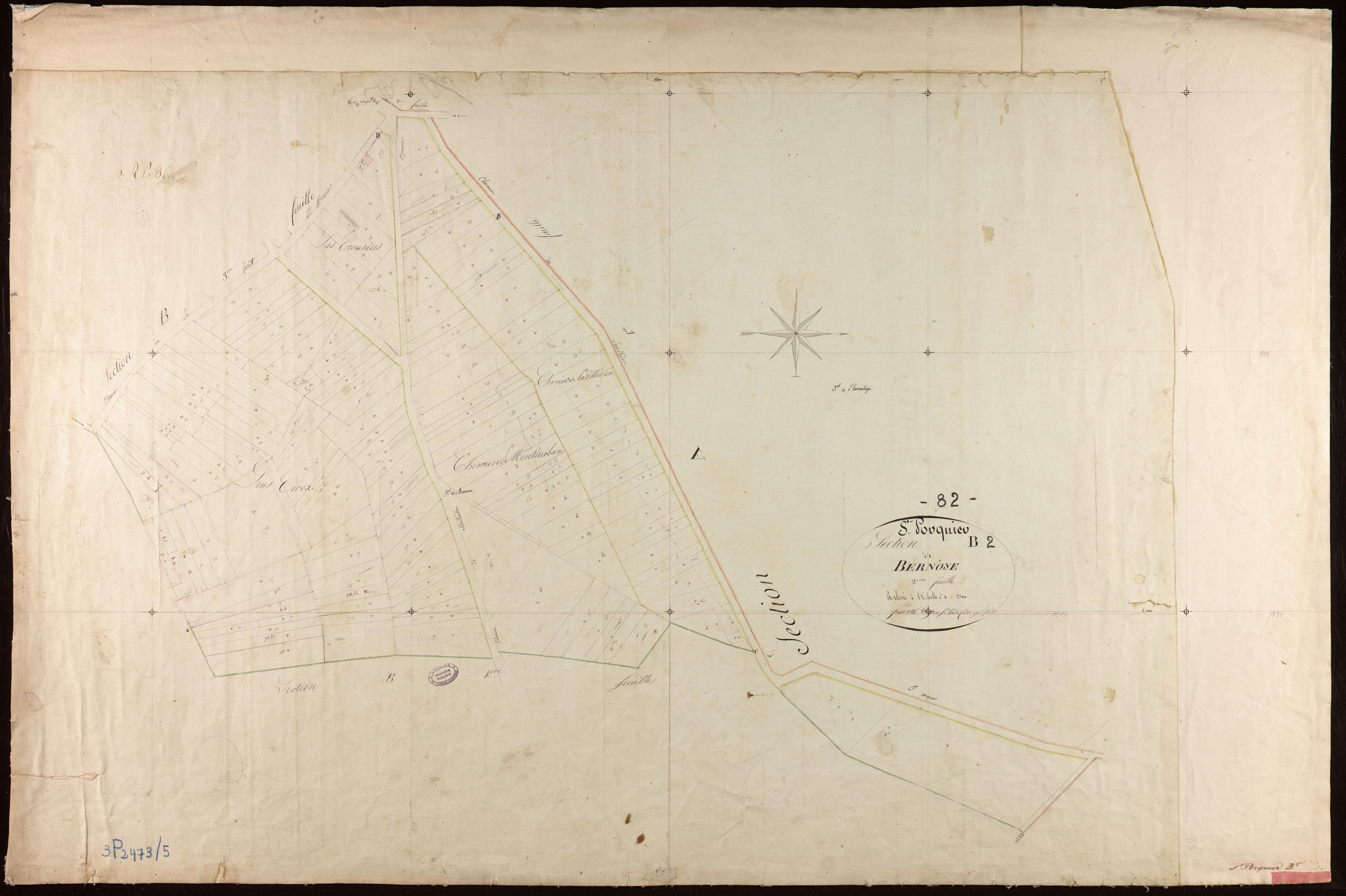 Saint-Porquier - Section B - Bernoye, 2e feuille