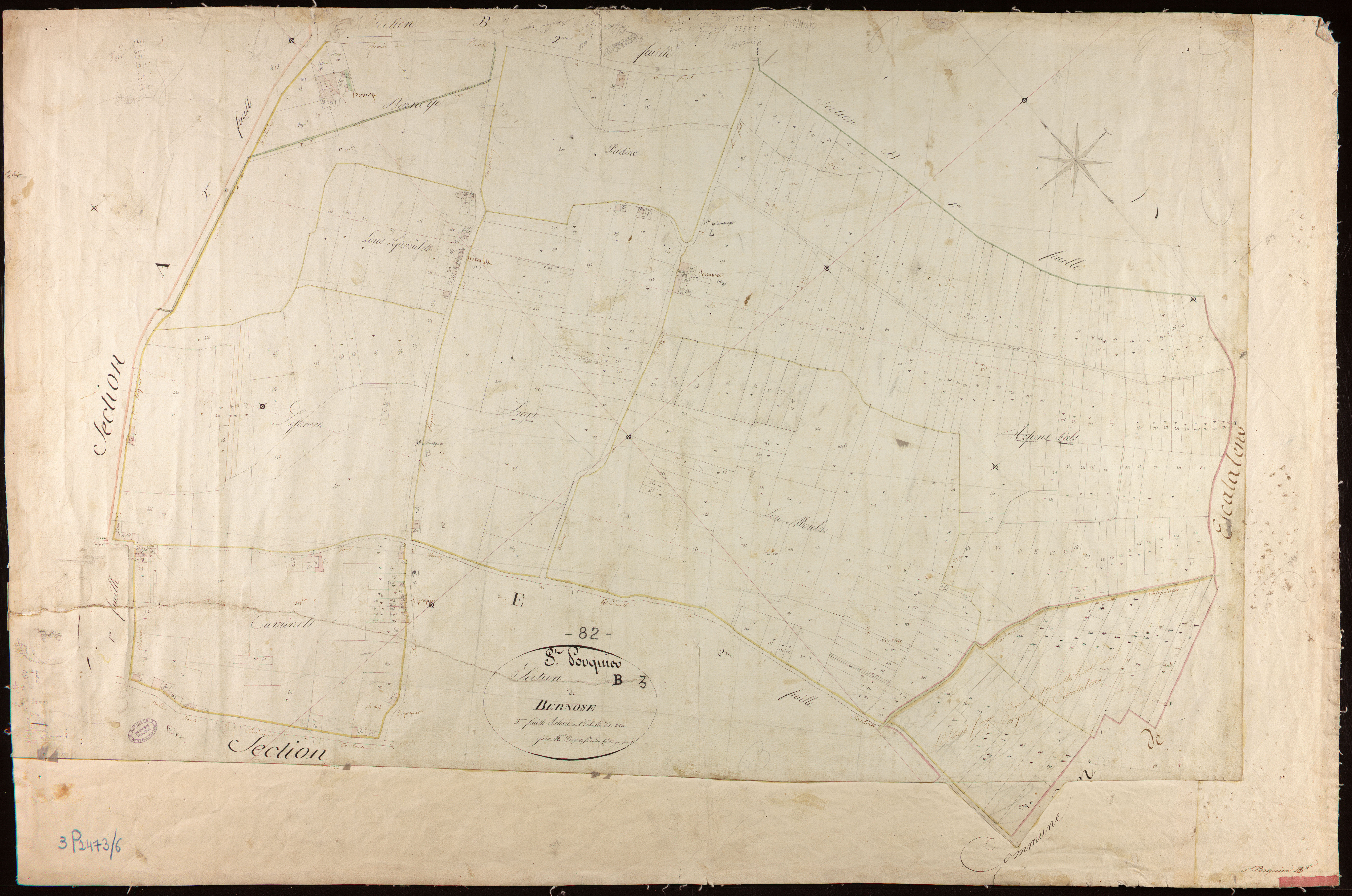 Saint-Porquier - Section B - Bernoye, 3e feuille