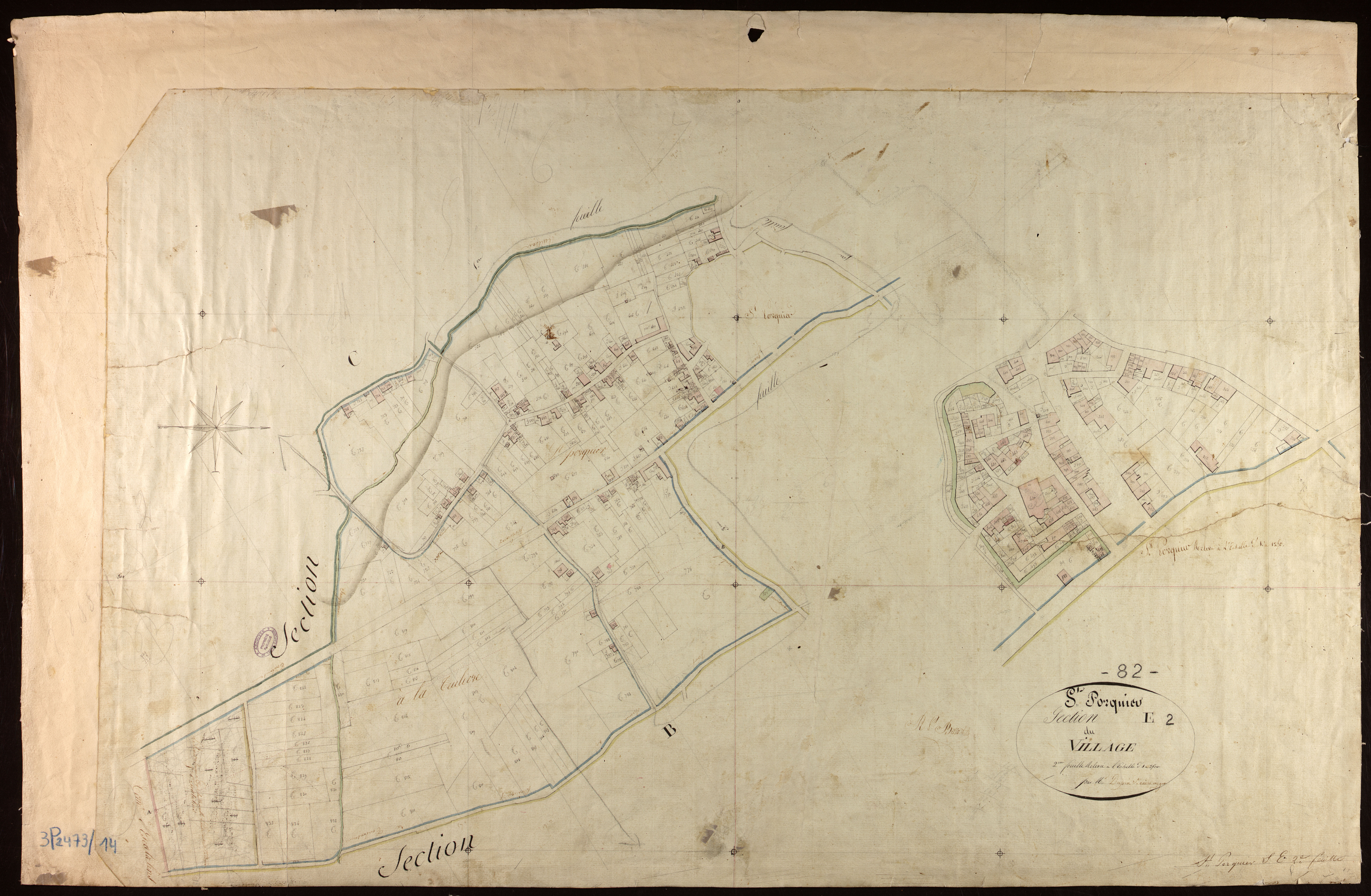 Saint-Porquier - Section E - Le Village, 2e feuille