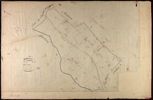 Saint-Porquier - Section E - Le Village, 1ère feuille