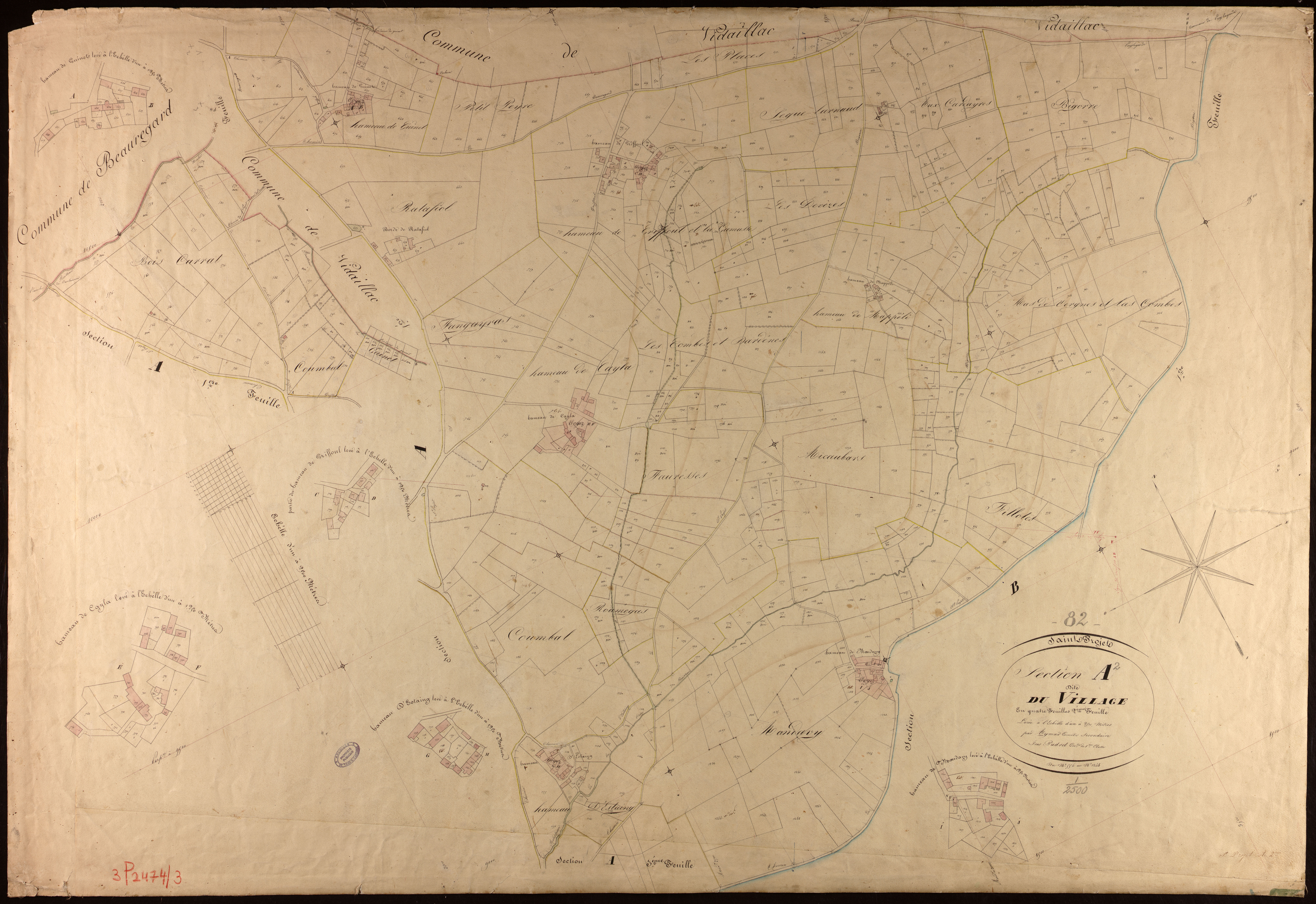 Saint-Projet - Section A - Le Village, 2e feuille