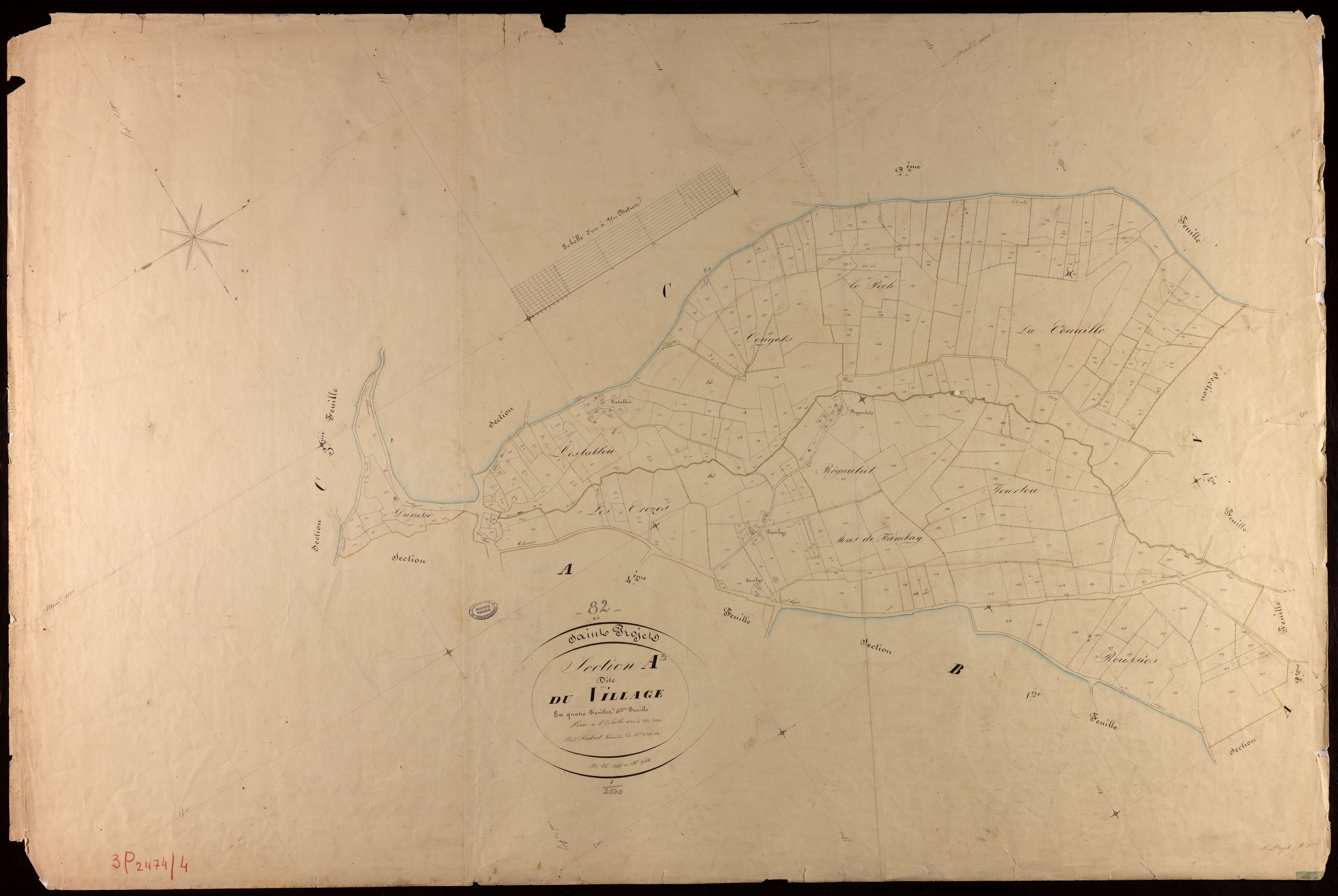 Saint-Projet - Section A - Le Village, 3e feuille