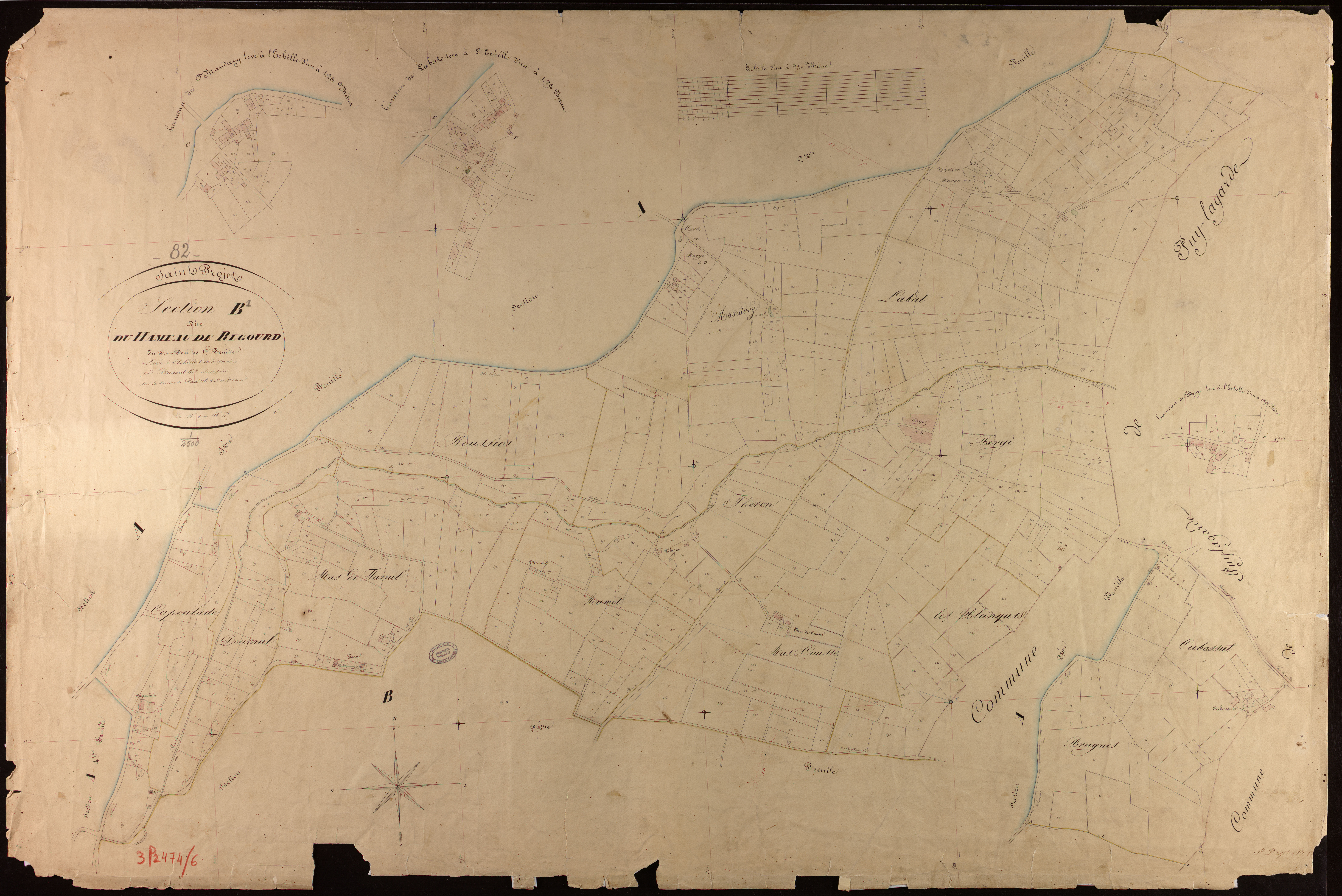 Saint-Projet - Section B - Le Hameau de Regourd, 1ère feuille