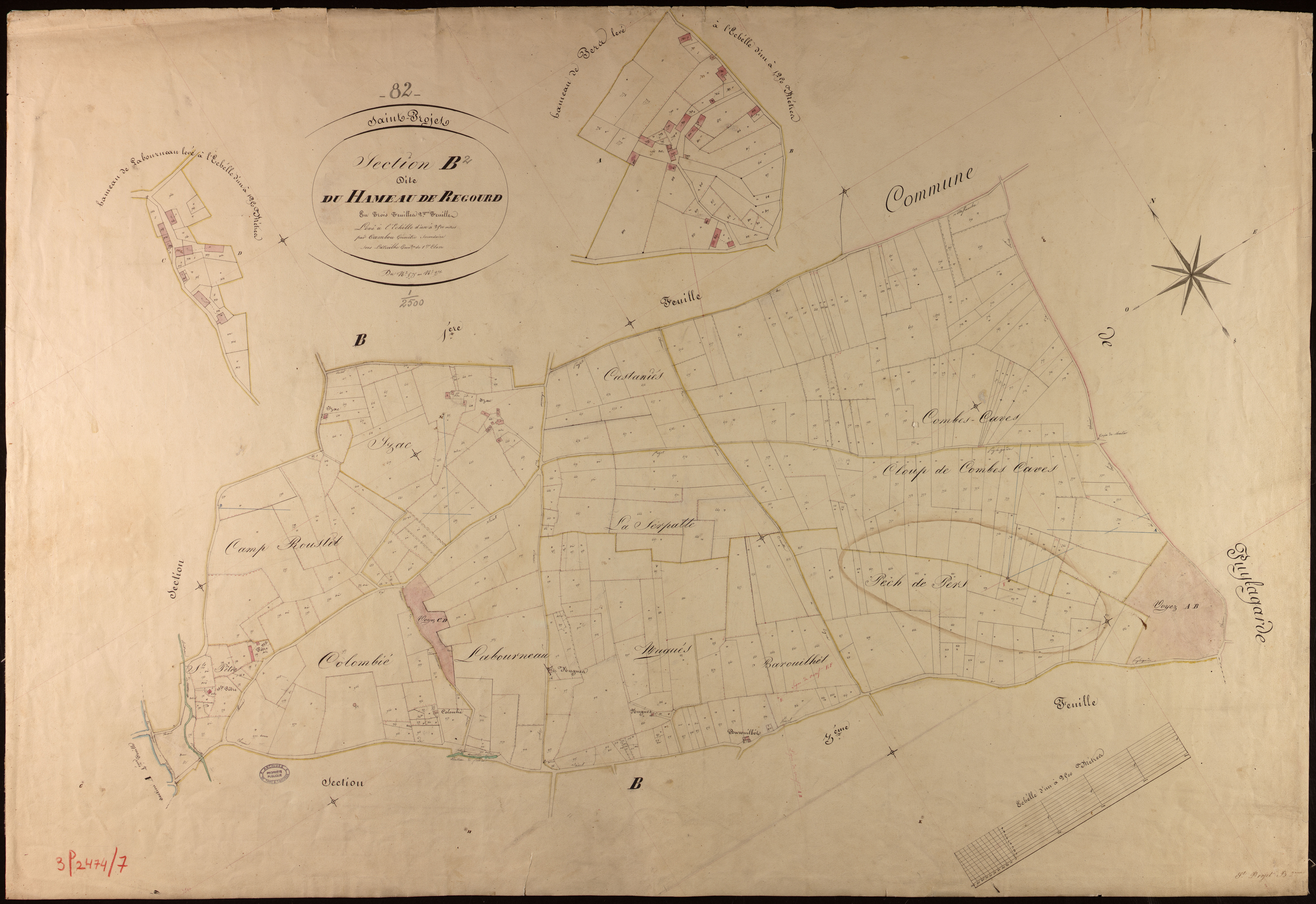 Saint-Projet - Section B - Le Hameau de Regourd, 2e feuille