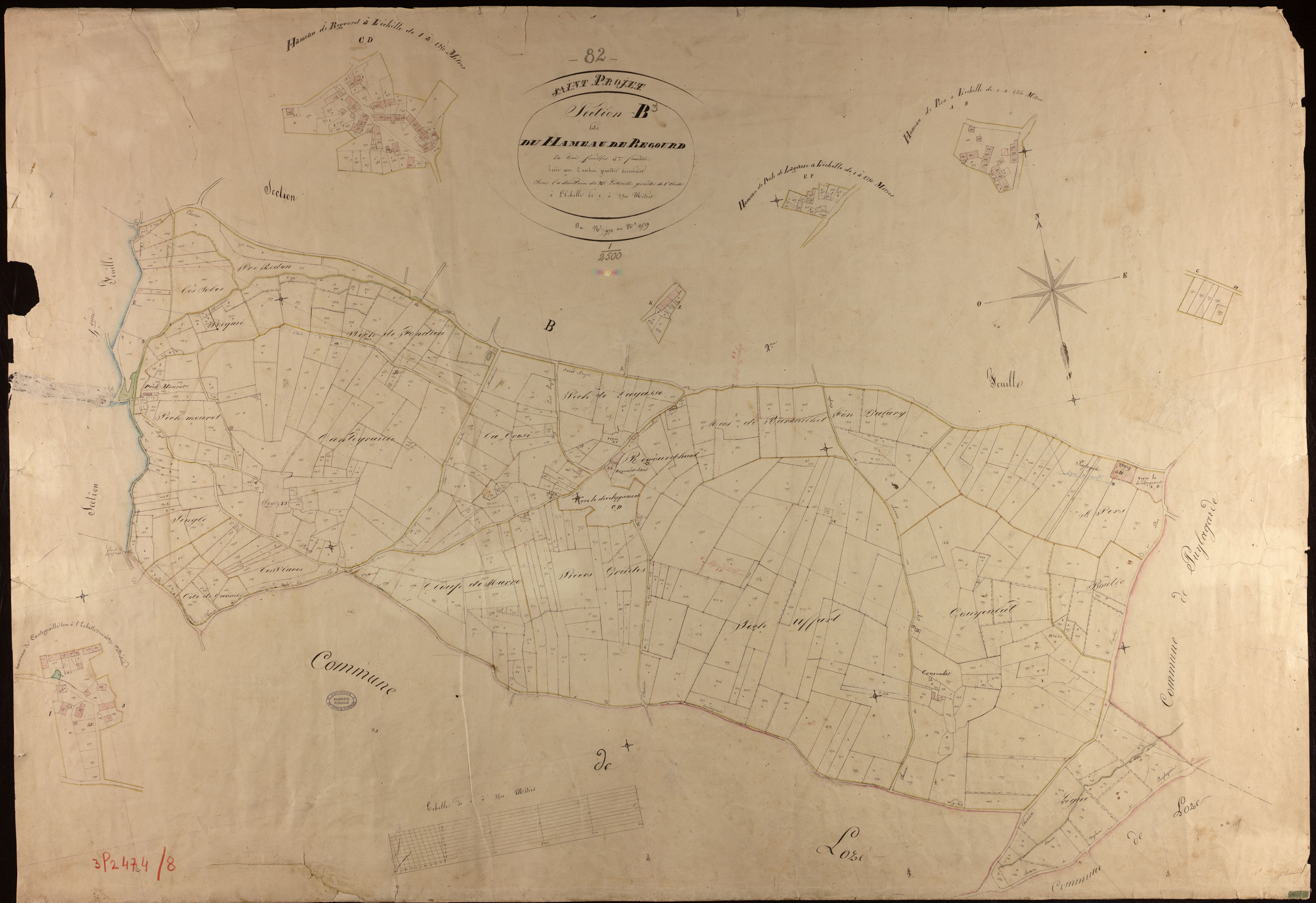 Saint-Projet - Section B - Le Hameau de Regourd, 3e feuille